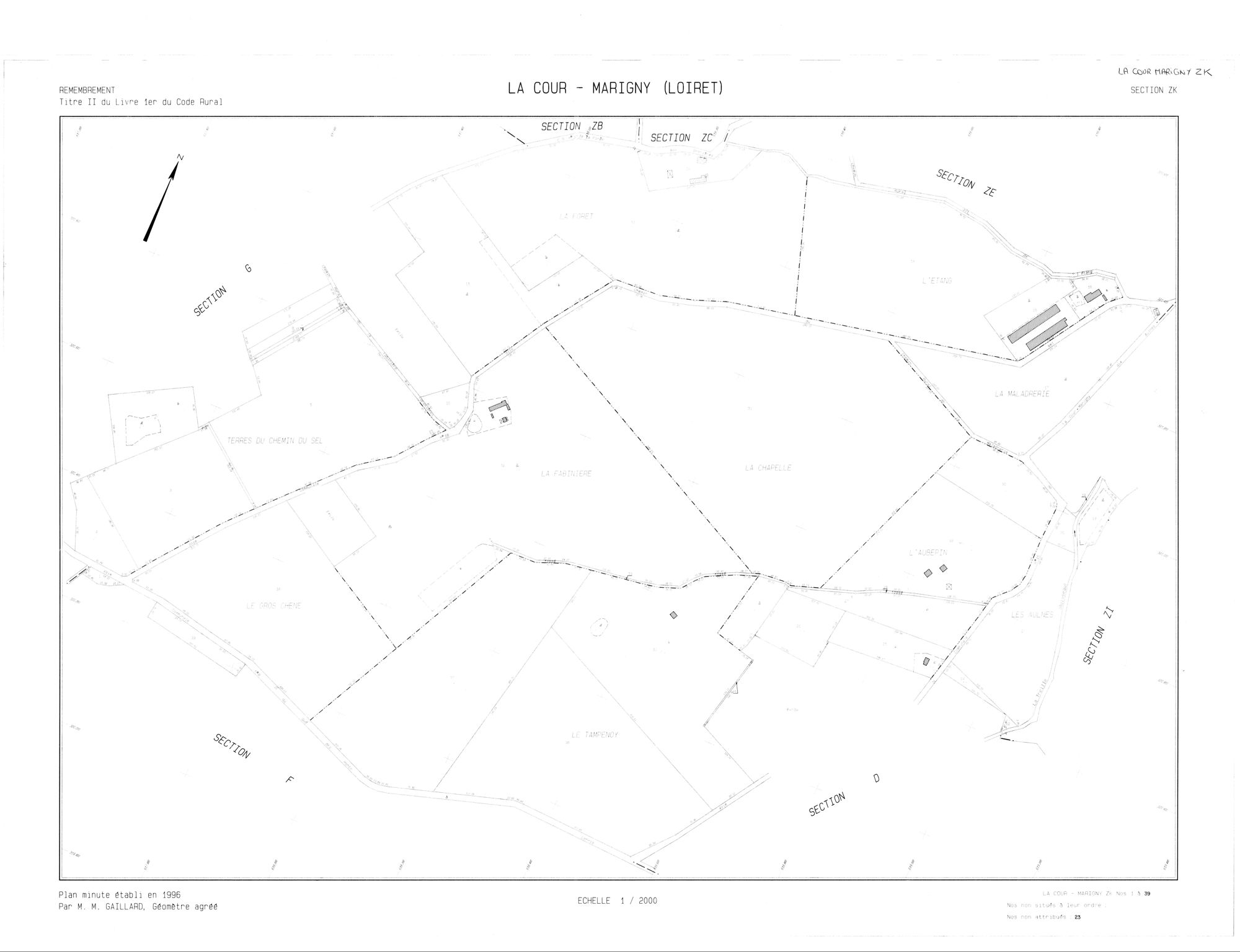 La Cour-Marigny - Sections