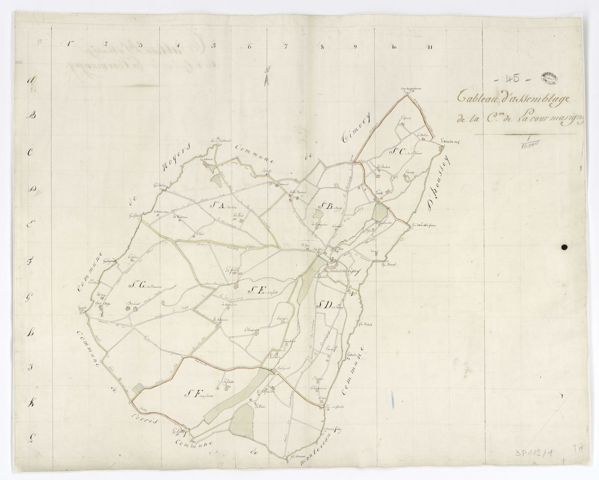 La Cour-Marigny - Tableau d'assemblage