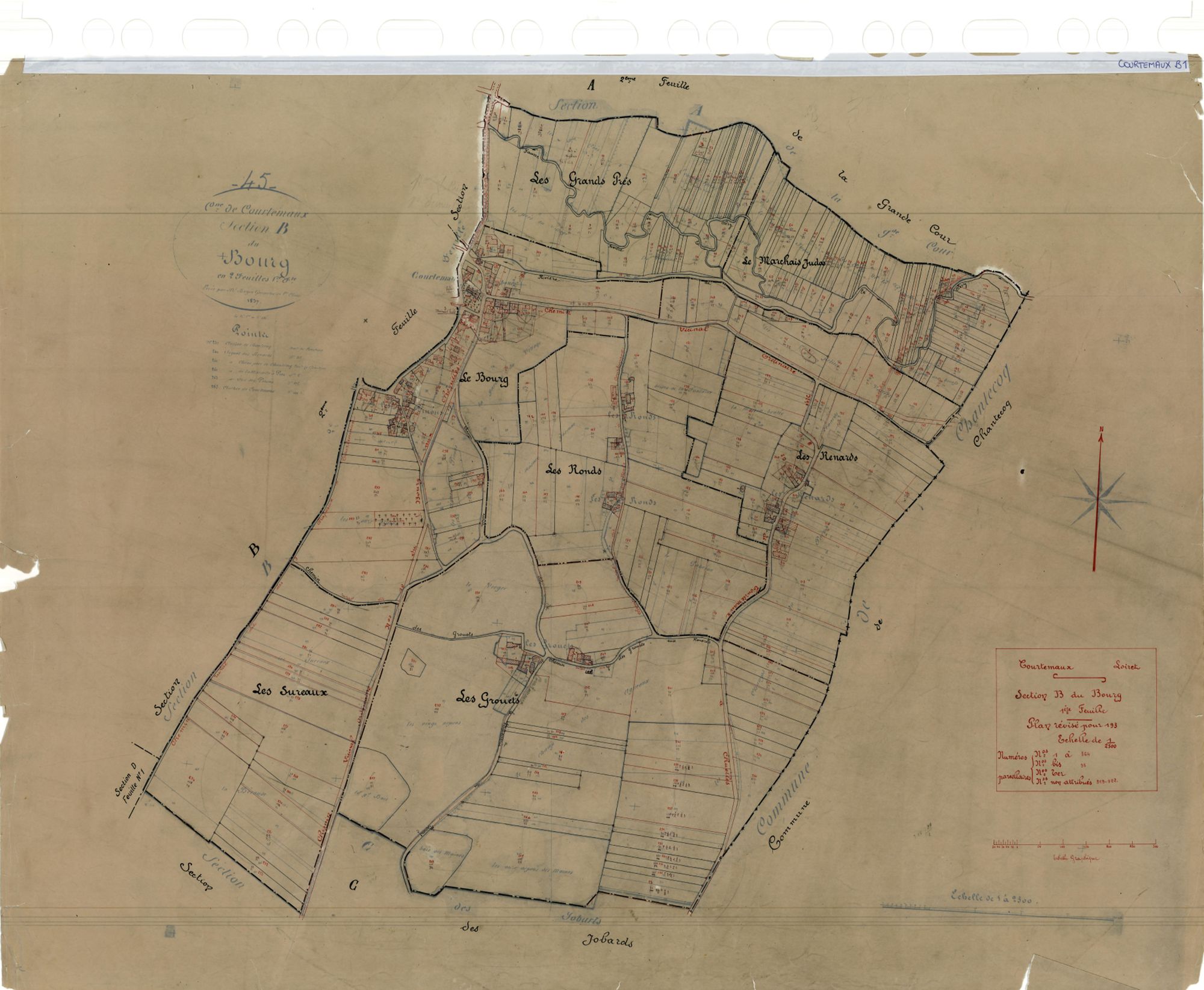 Courtemaux - Sections