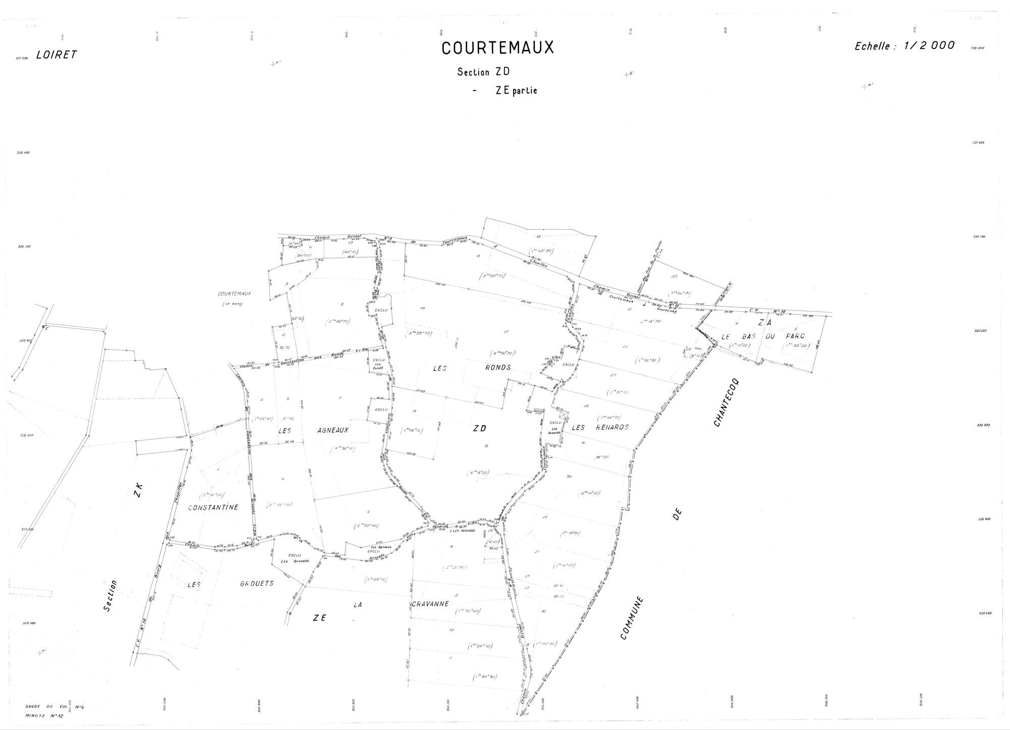 Courtemaux - Sections