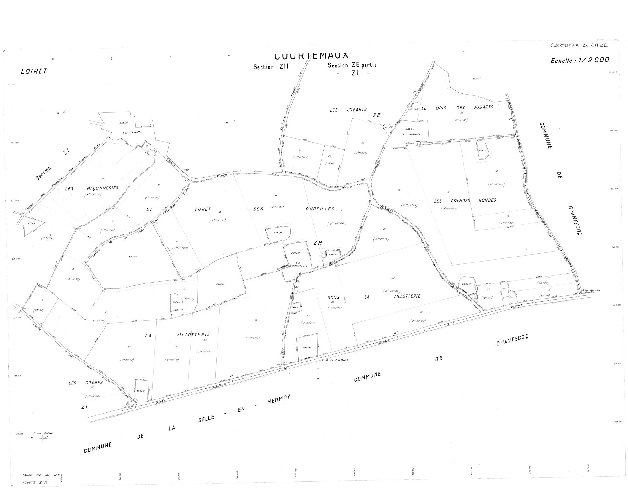 Courtemaux - Sections