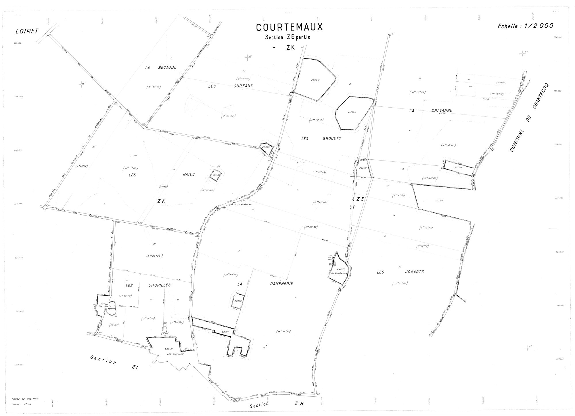 Courtemaux - Sections