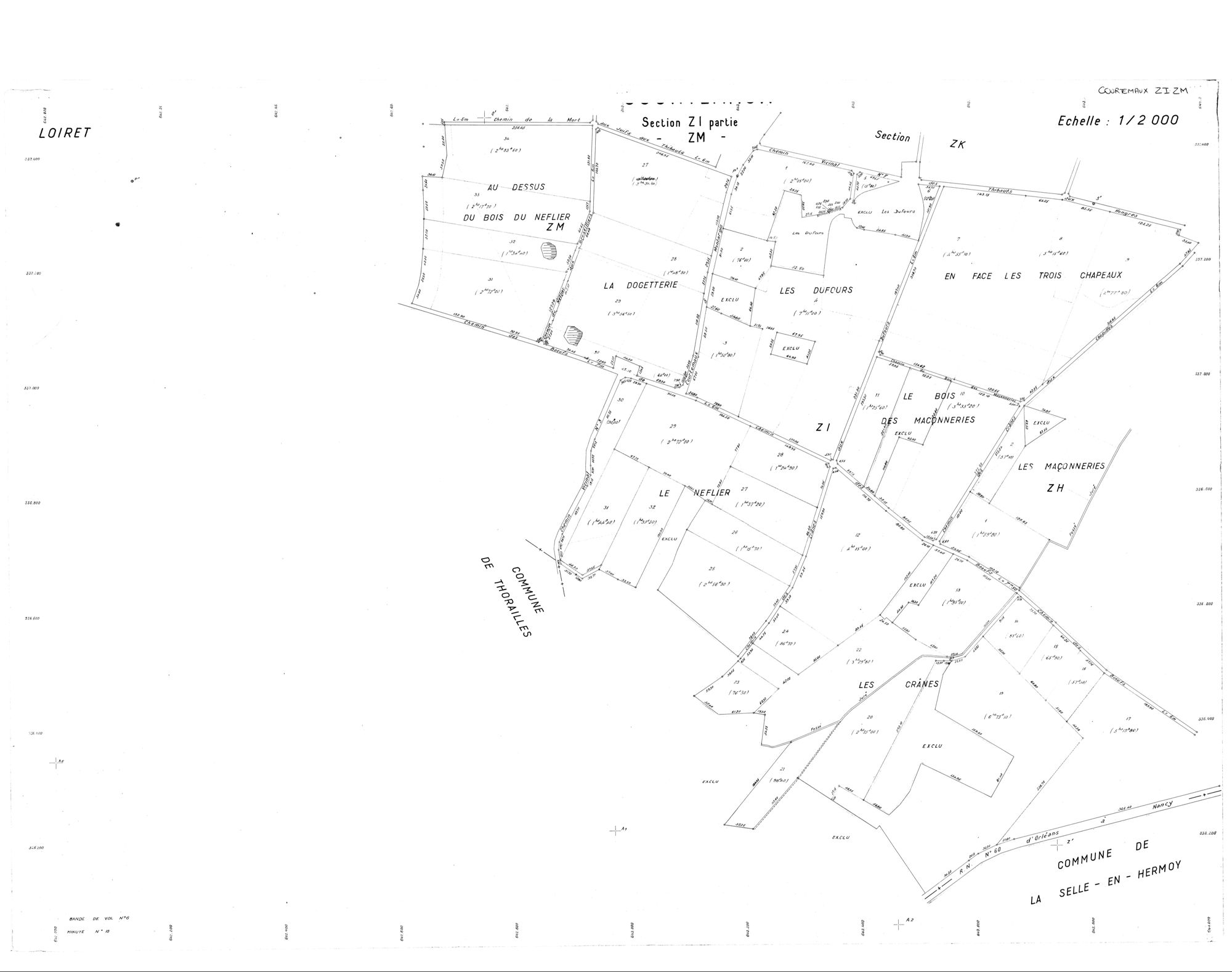Courtemaux - Sections