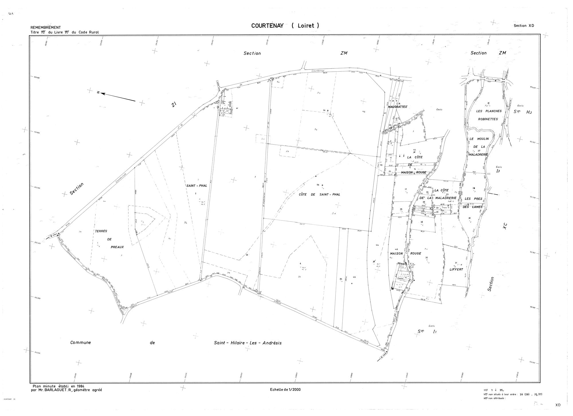 Courtenay - Sections