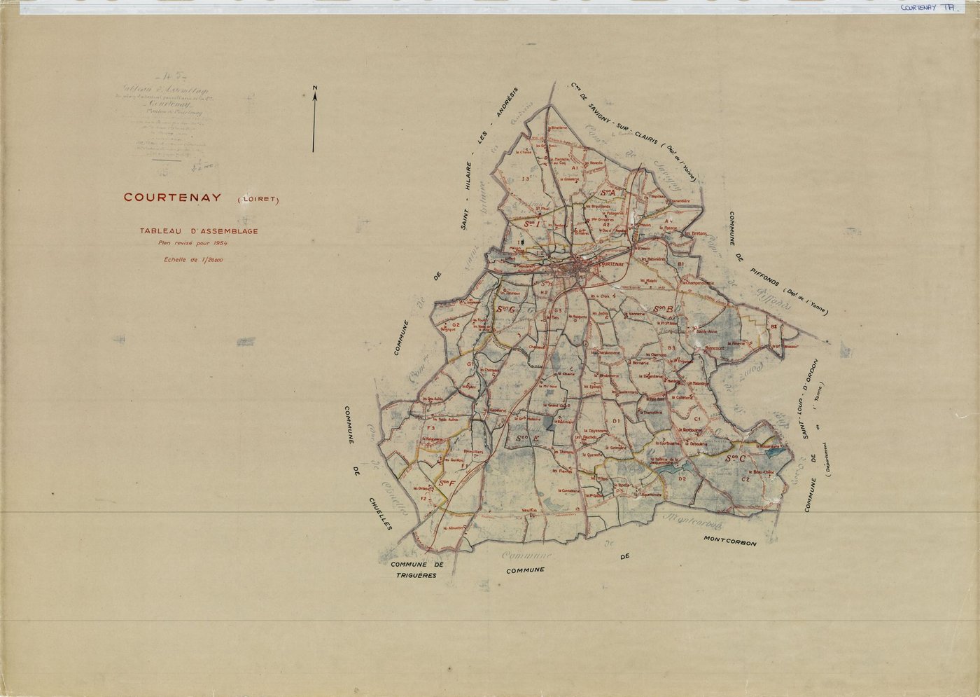 Courtenay - Tableau d'assemblage