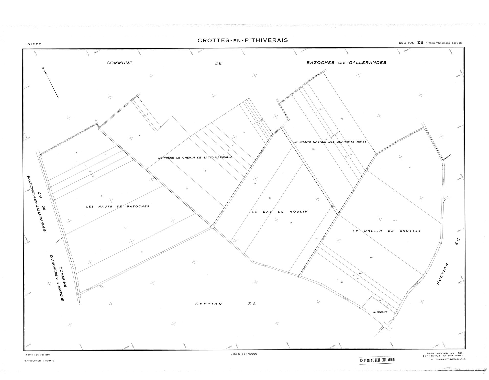 Crottes-en-Pithiverais - Sections