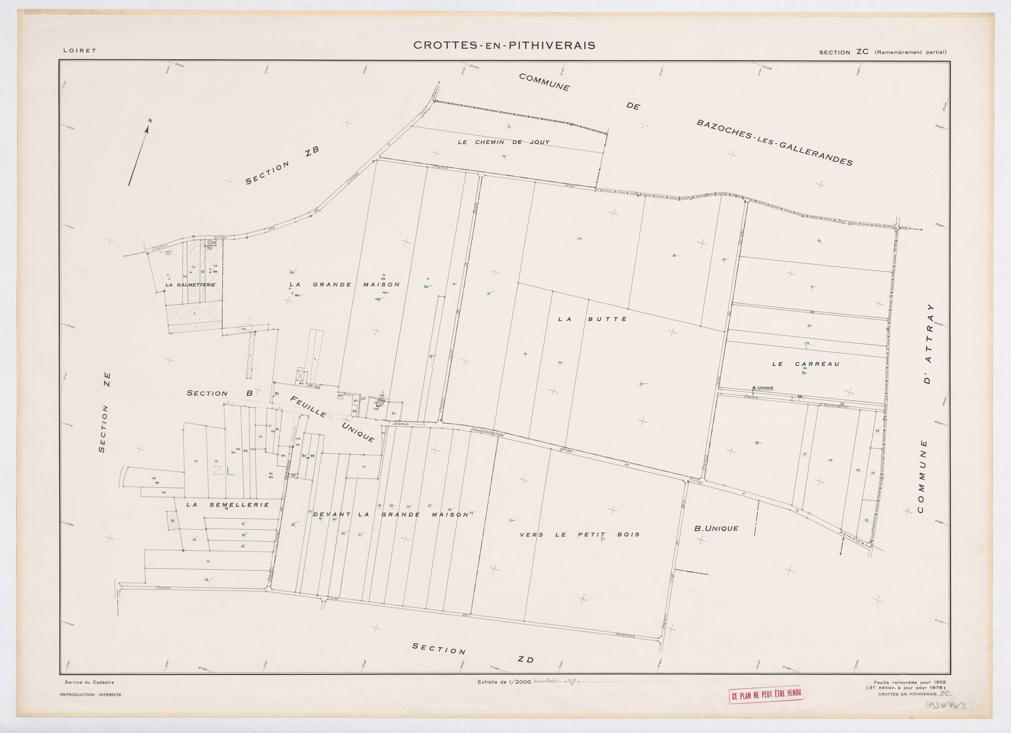 Crottes-en-Pithiverais - Sections