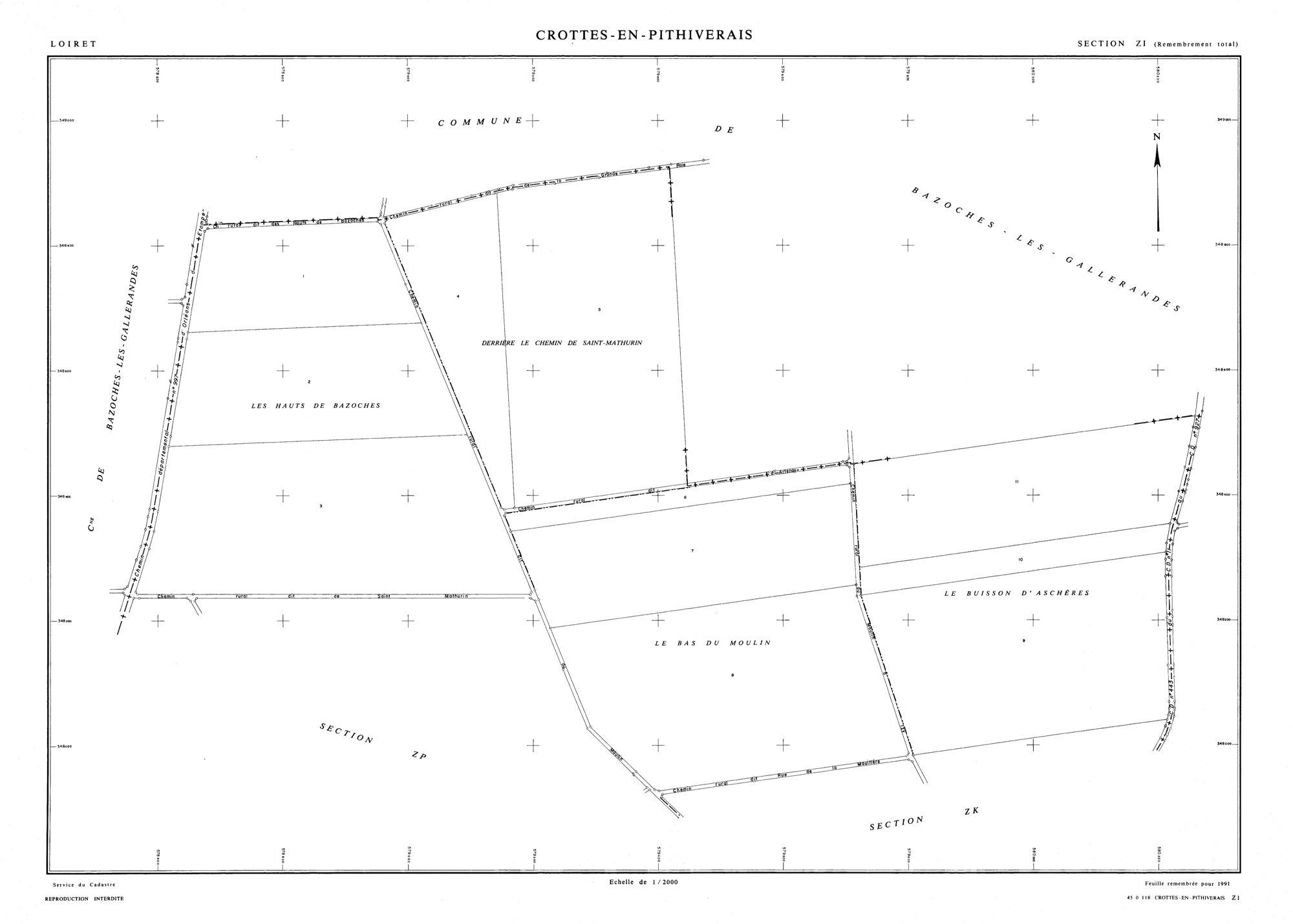 Crottes-en-Pithiverais - Sections