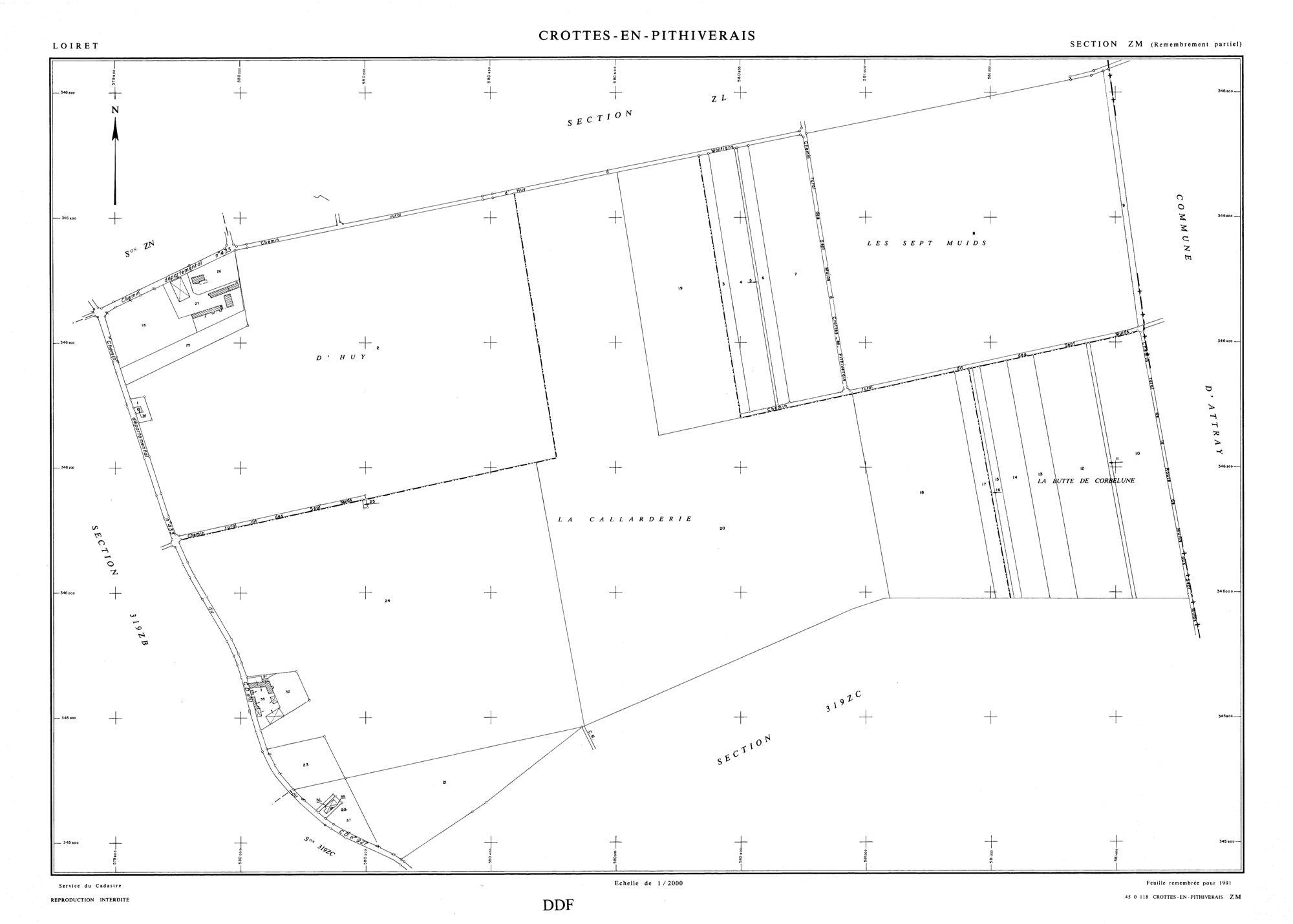 Crottes-en-Pithiverais - Sections