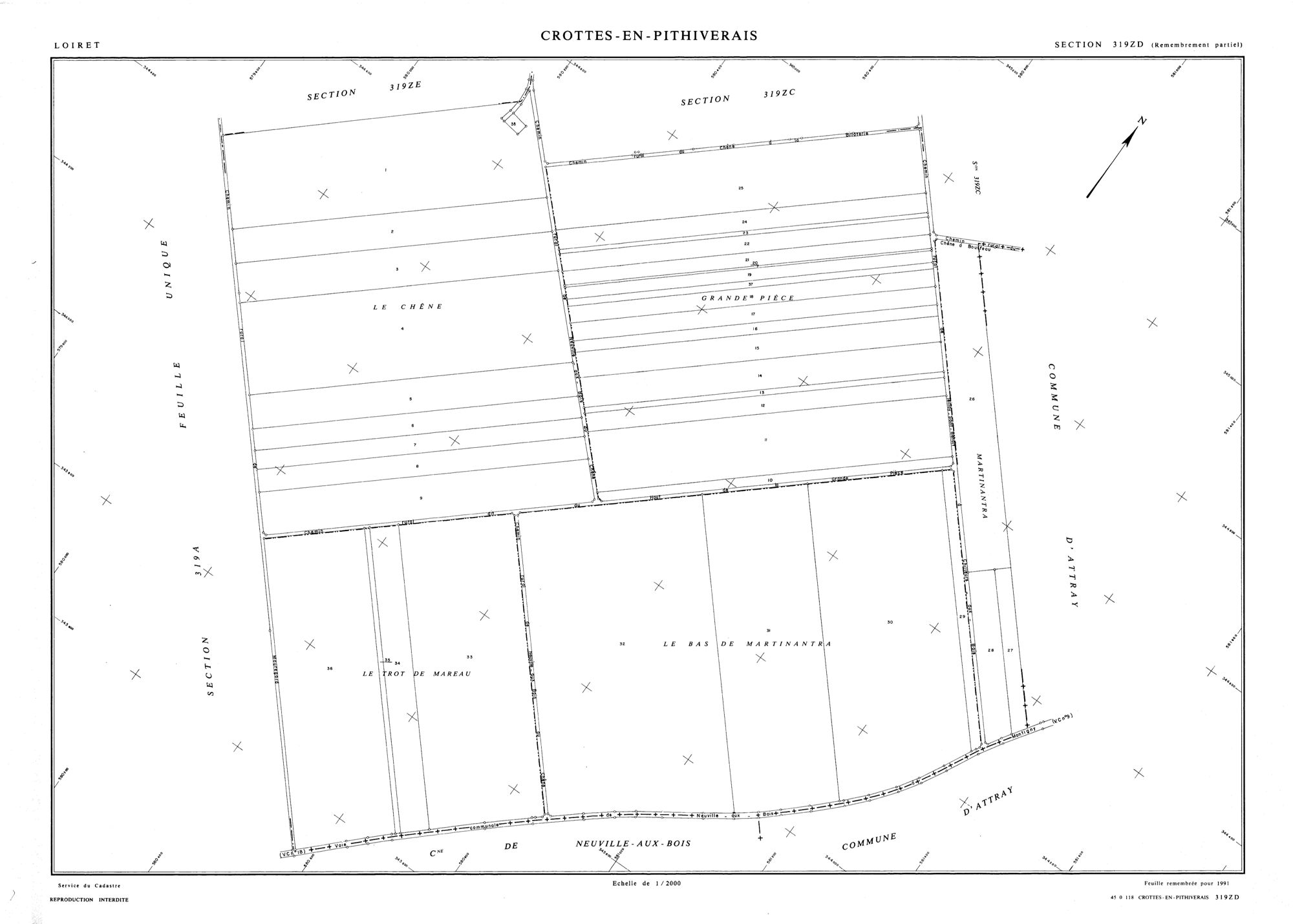 Crottes-en-Pithiverais - Sections