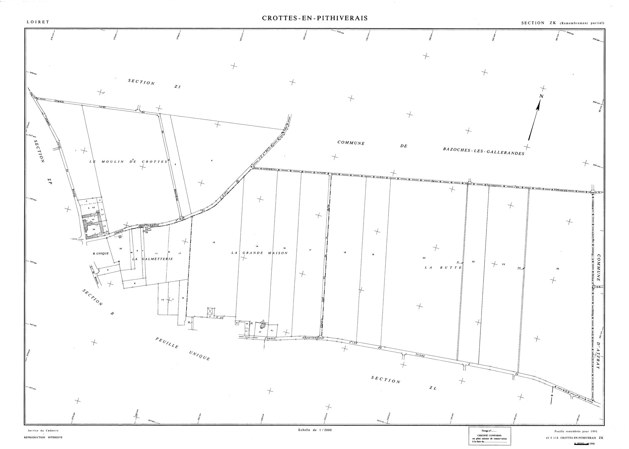 Crottes-en-Pithiverais - Sections