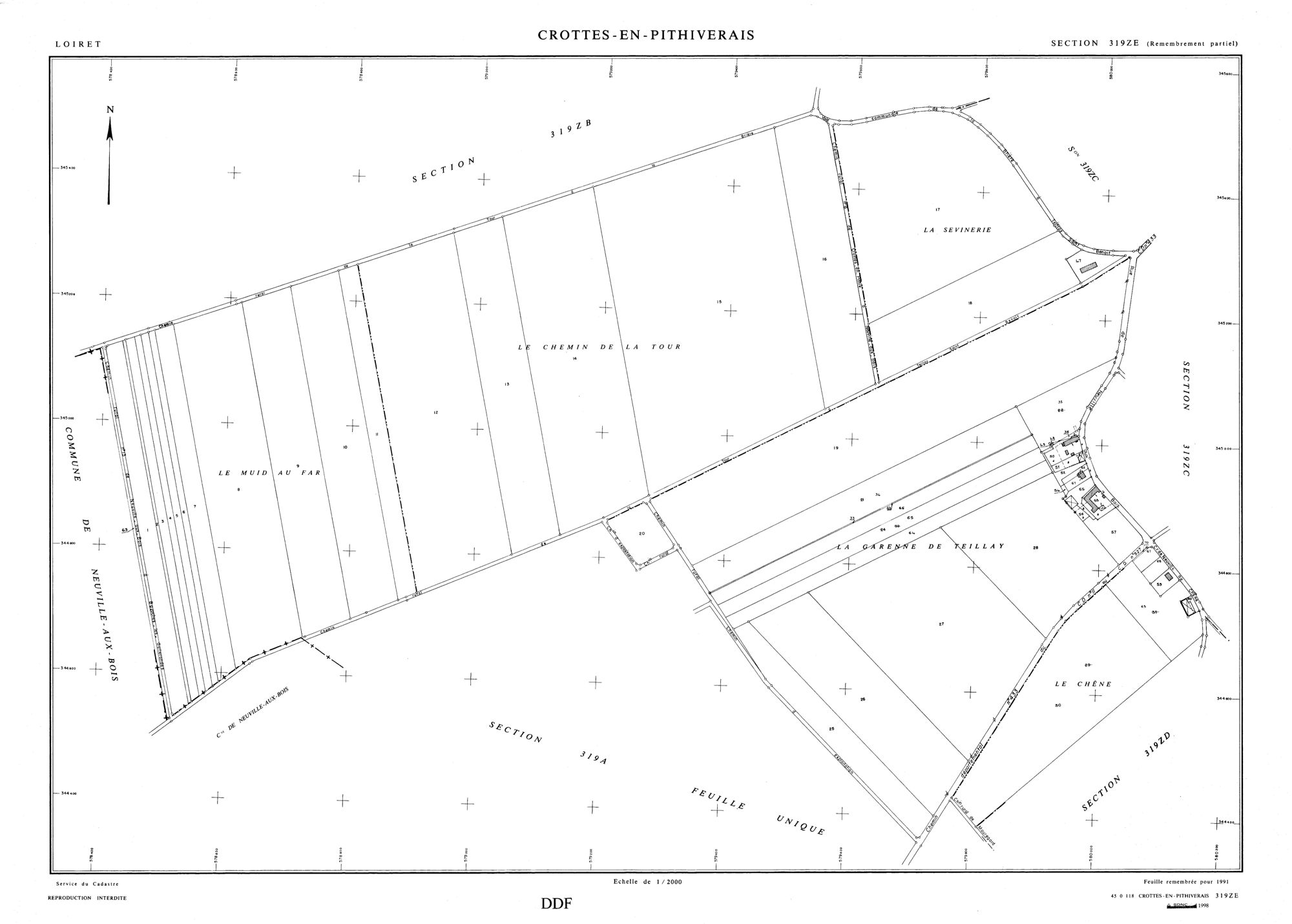 Crottes-en-Pithiverais - Sections