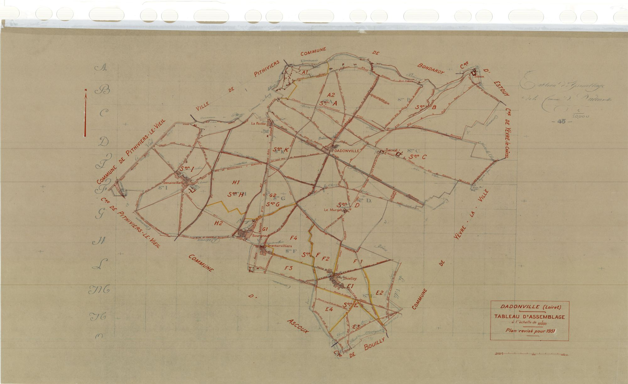 Dadonville - Tableau d'assemblage