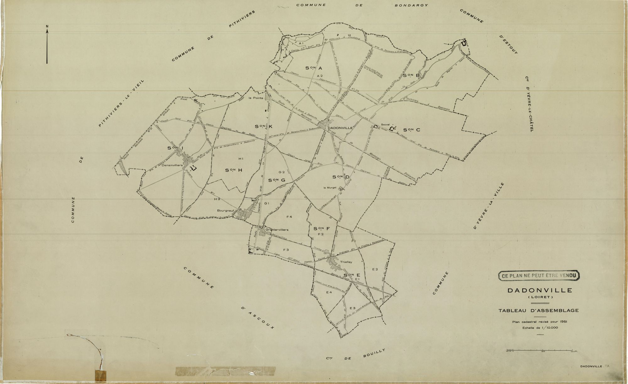 Dadonville - Tableau d'assemblage