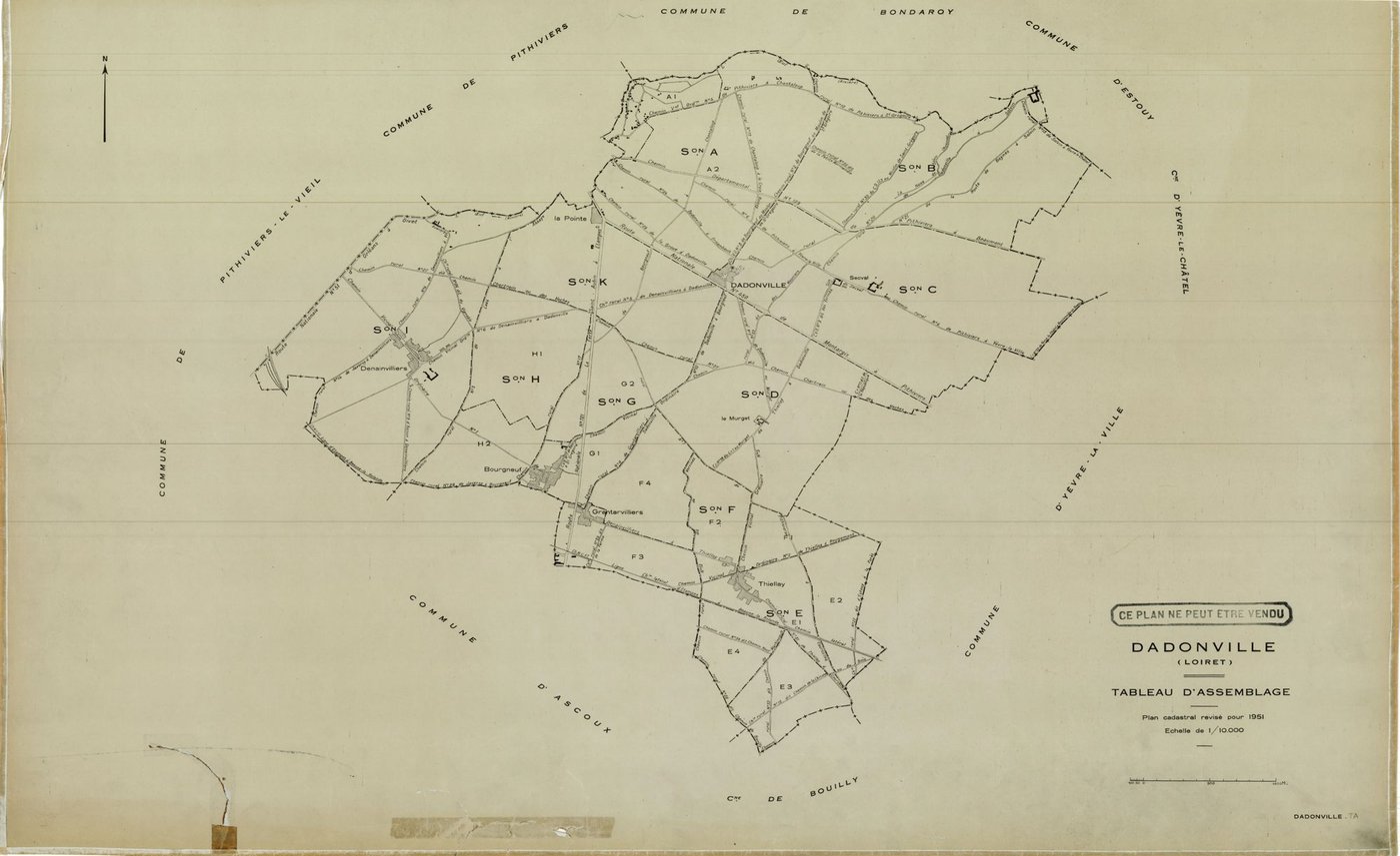 Dadonville - Tableau d'assemblage
