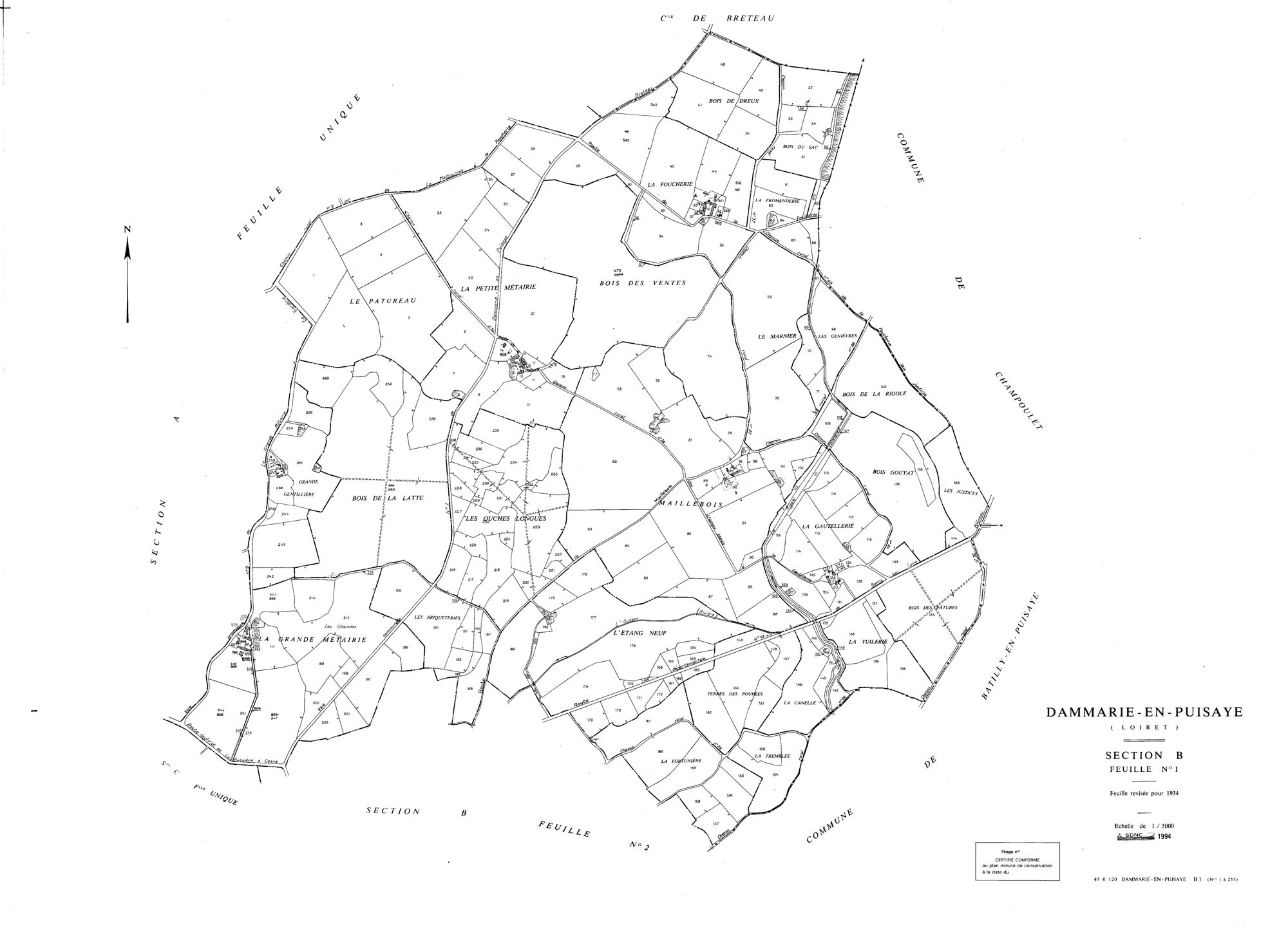 Dammarie-en-Puisaye - Sections