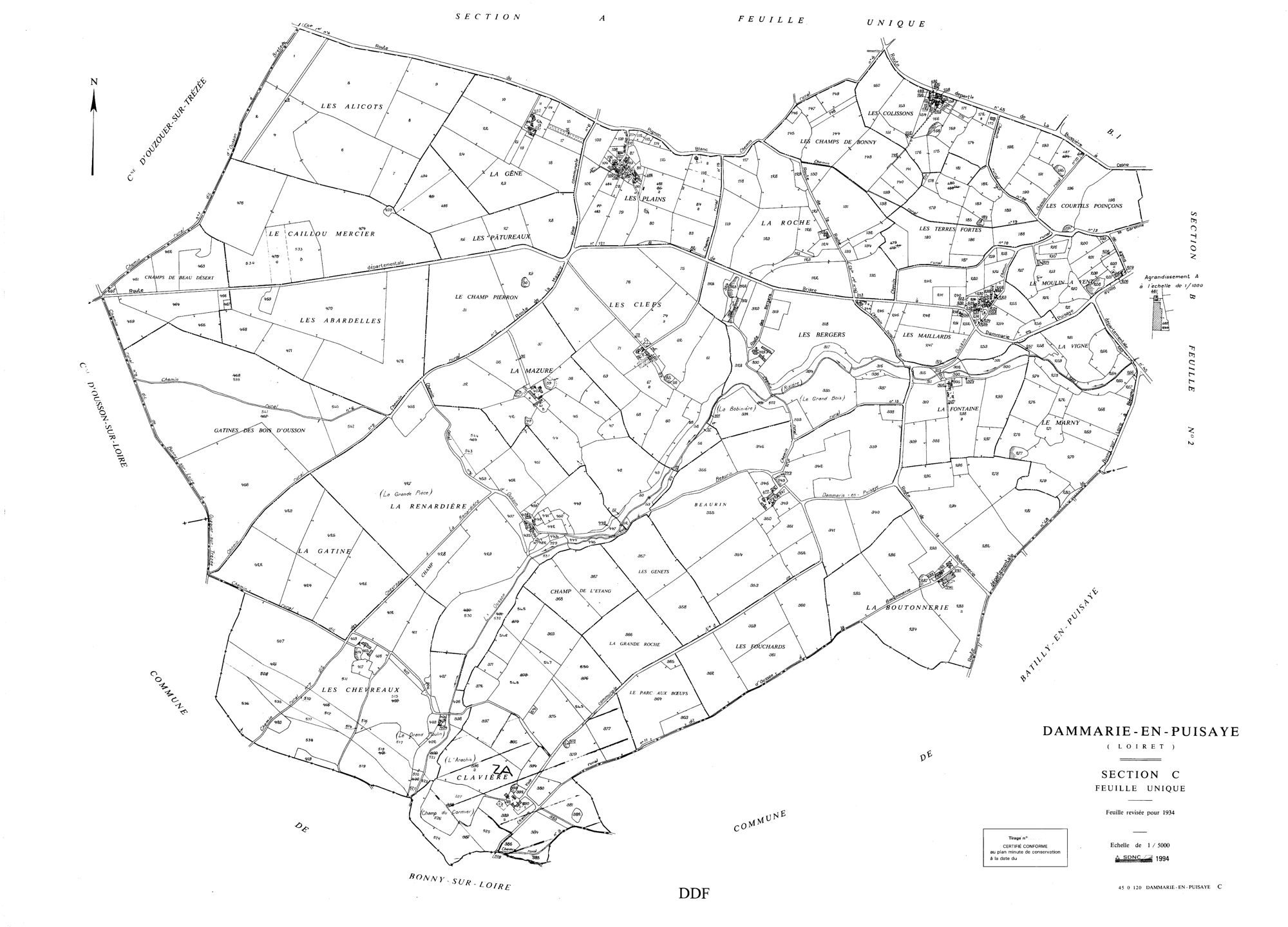 Dammarie-en-Puisaye - Sections