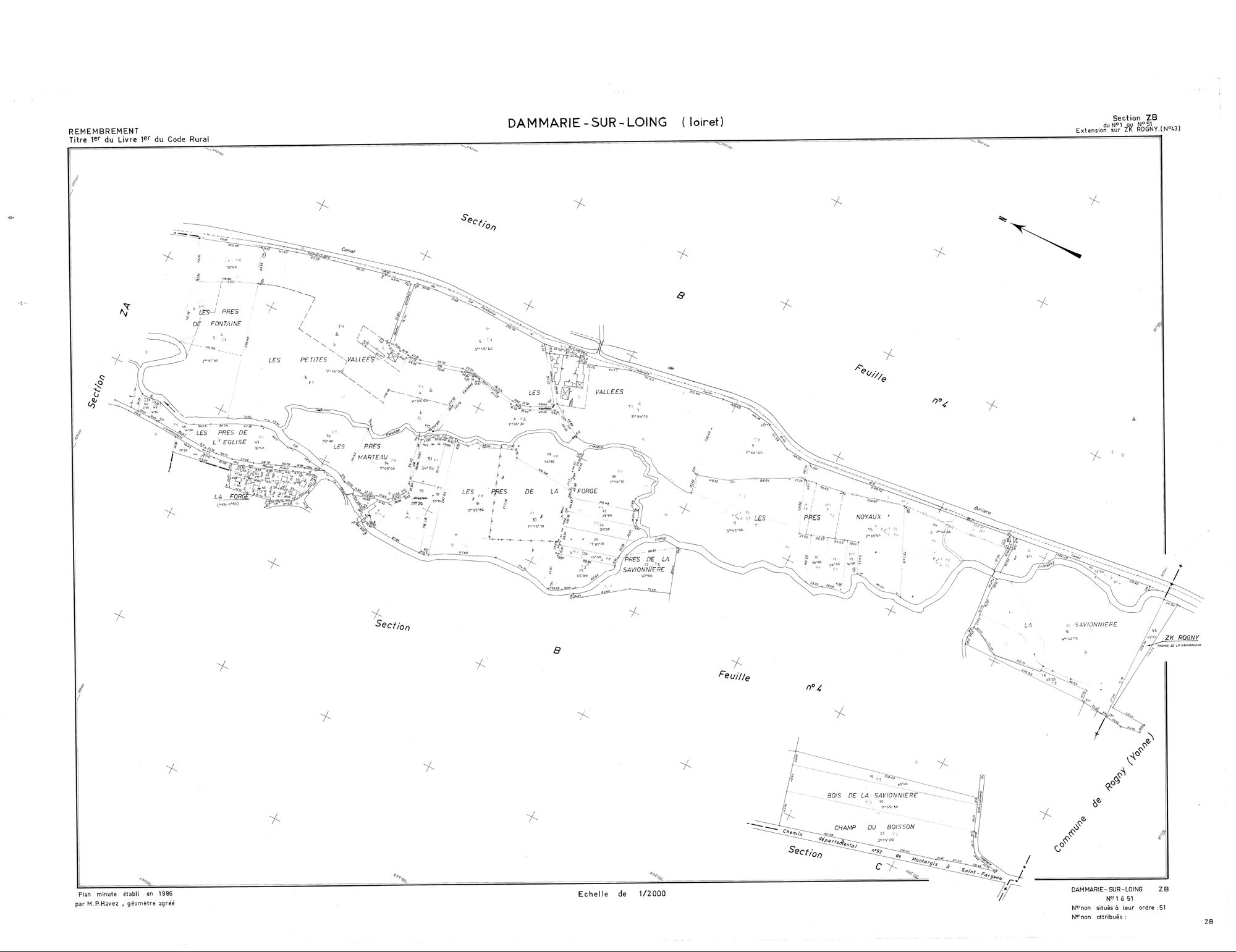 Dammarie-sur-Loing - Sections