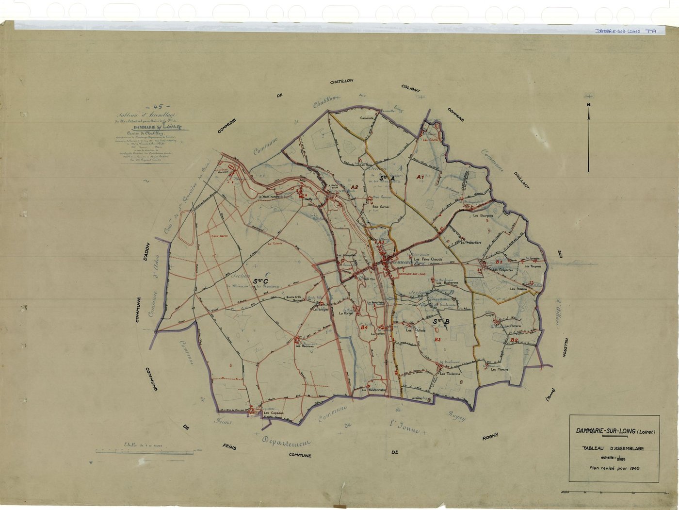 Dammarie-sur-Loing - Tableau d'assemblage