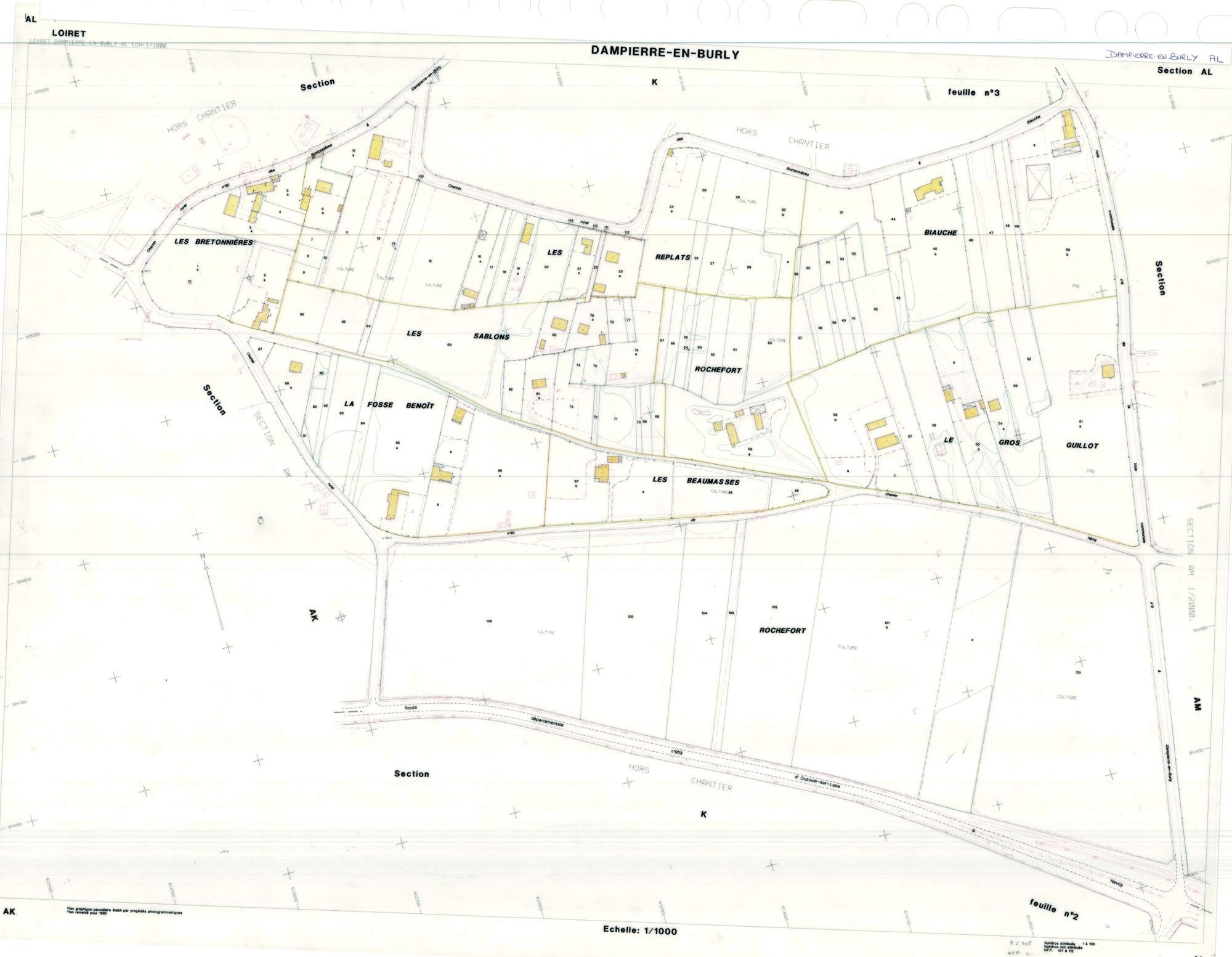 Dampierre-en-Burly - Sections
