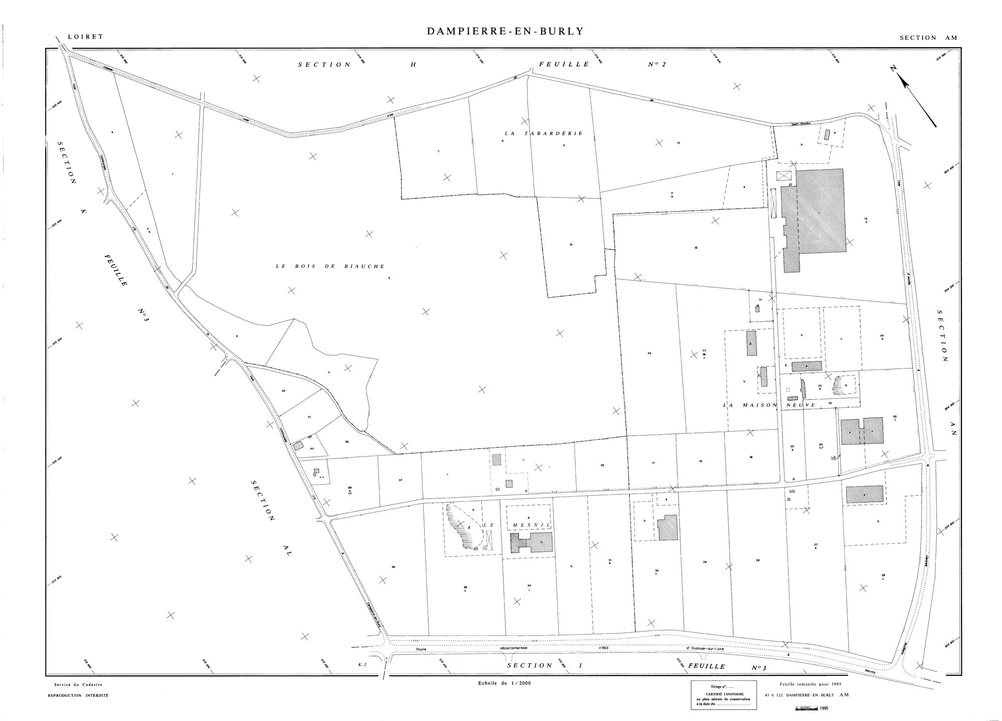 Dampierre-en-Burly - Sections