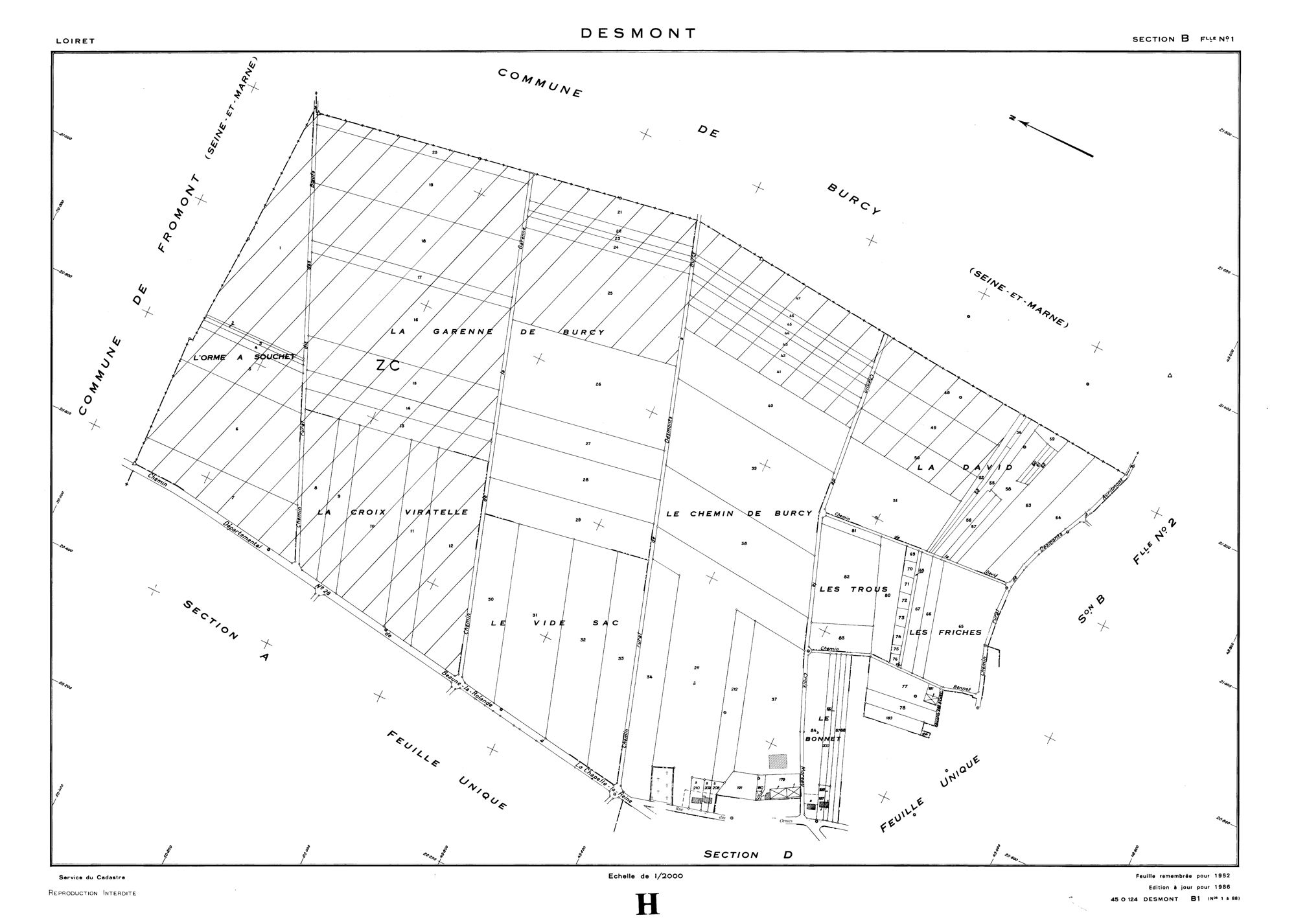 Desmonts - Sections