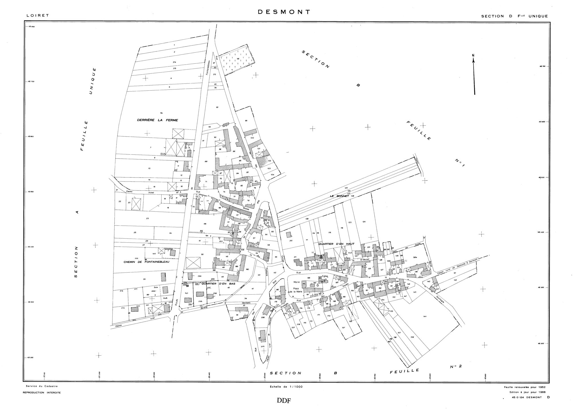 Desmonts - Sections