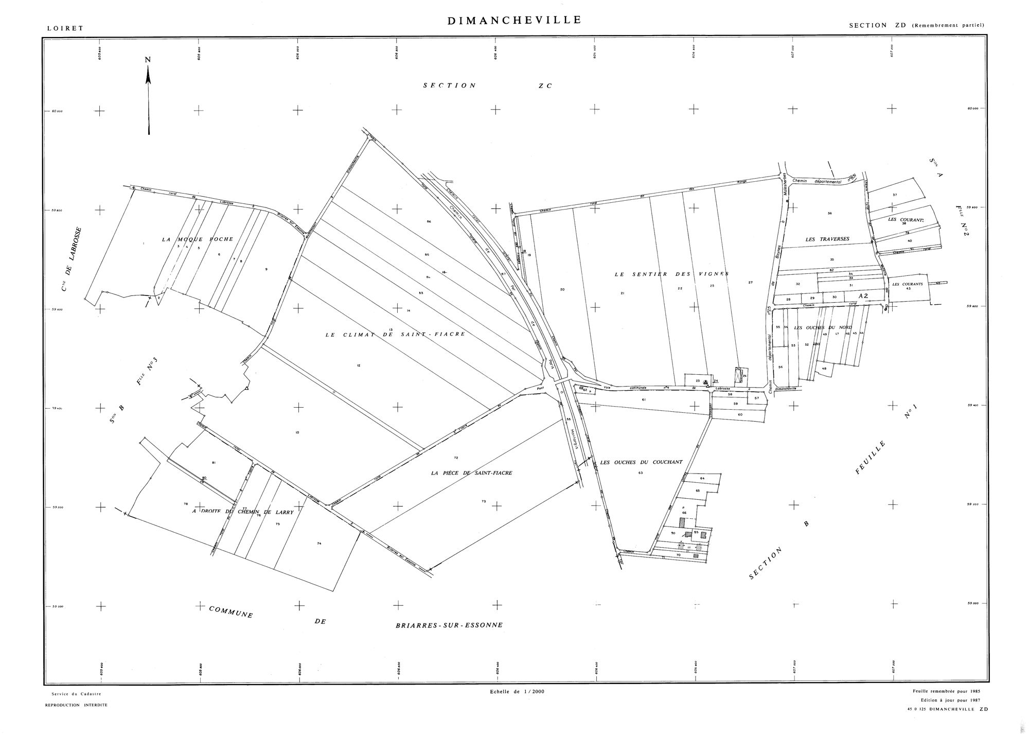 Dimancheville - Sections