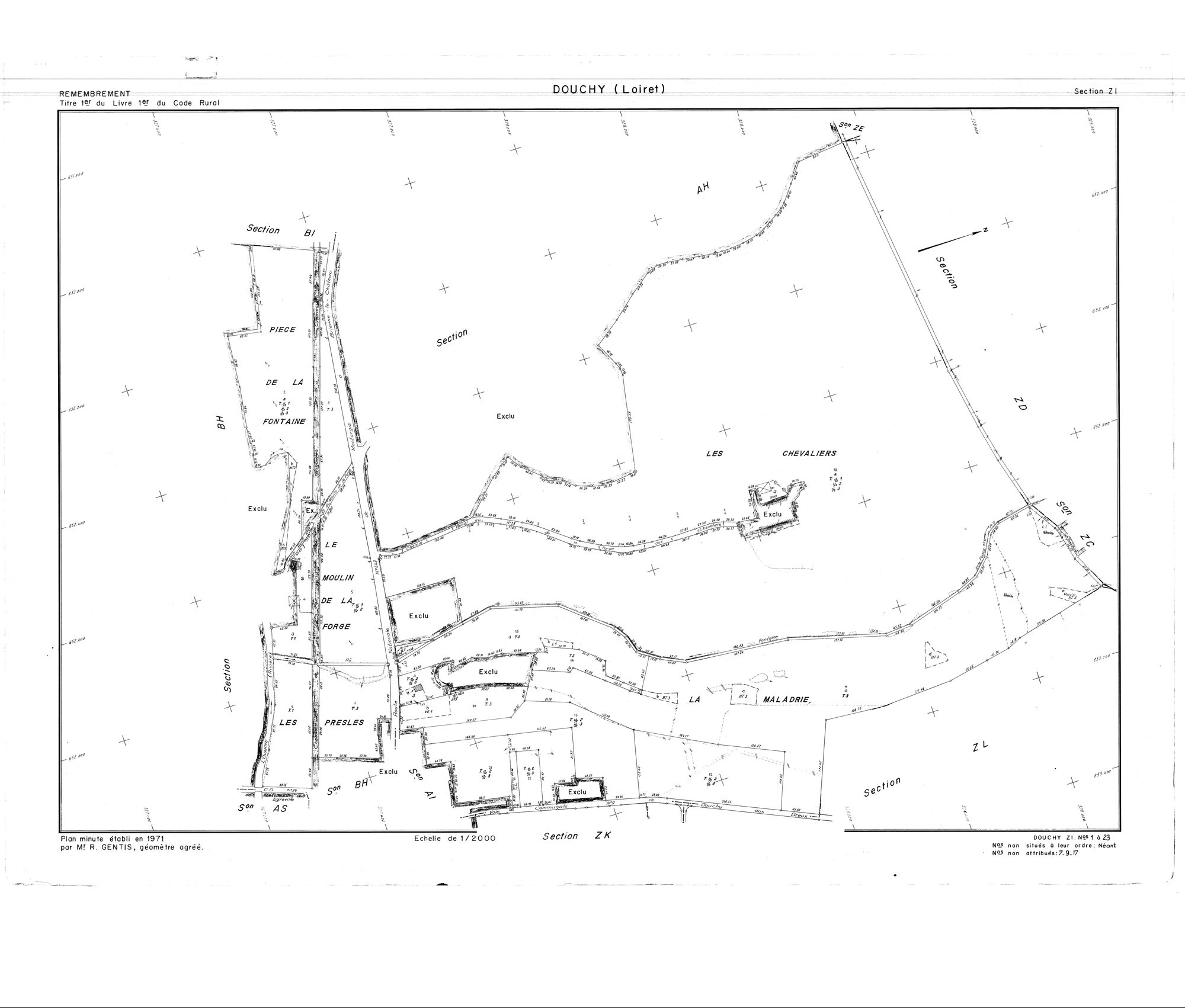 Douchy - Sections