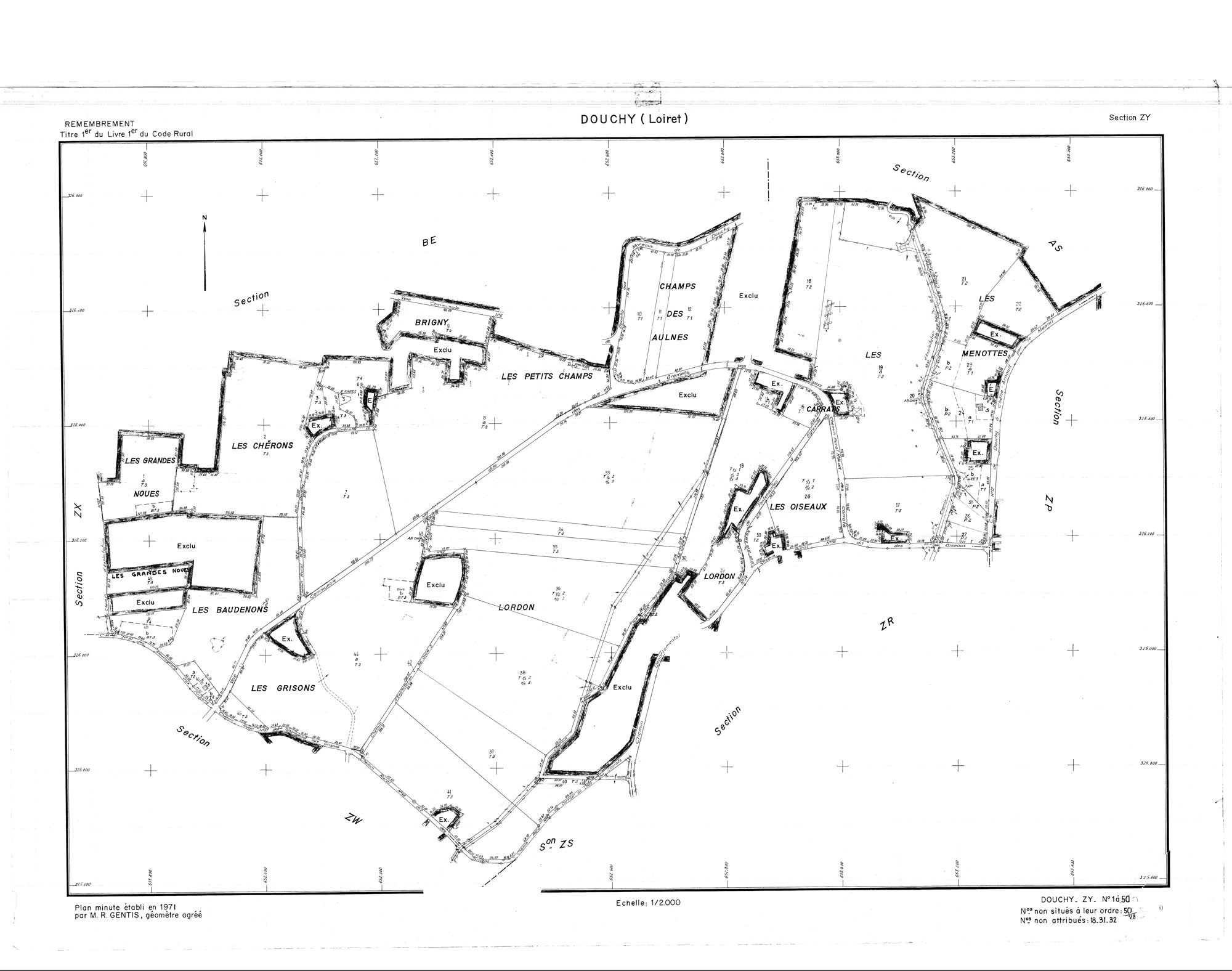 Douchy - Sections