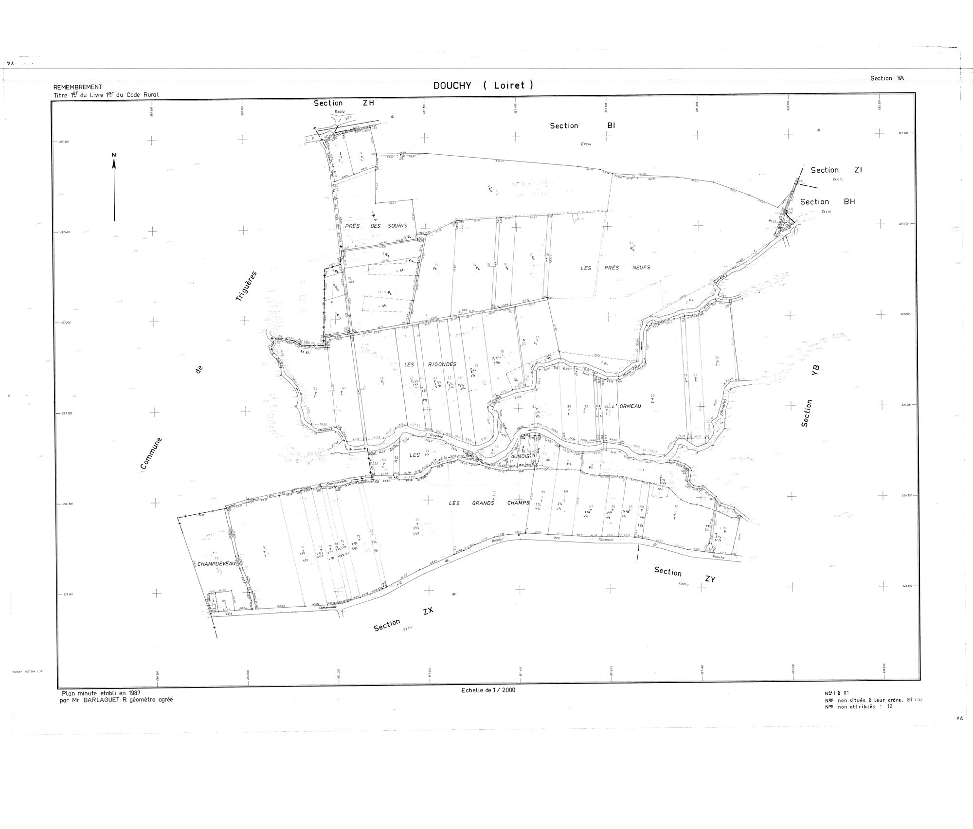 Douchy - Sections