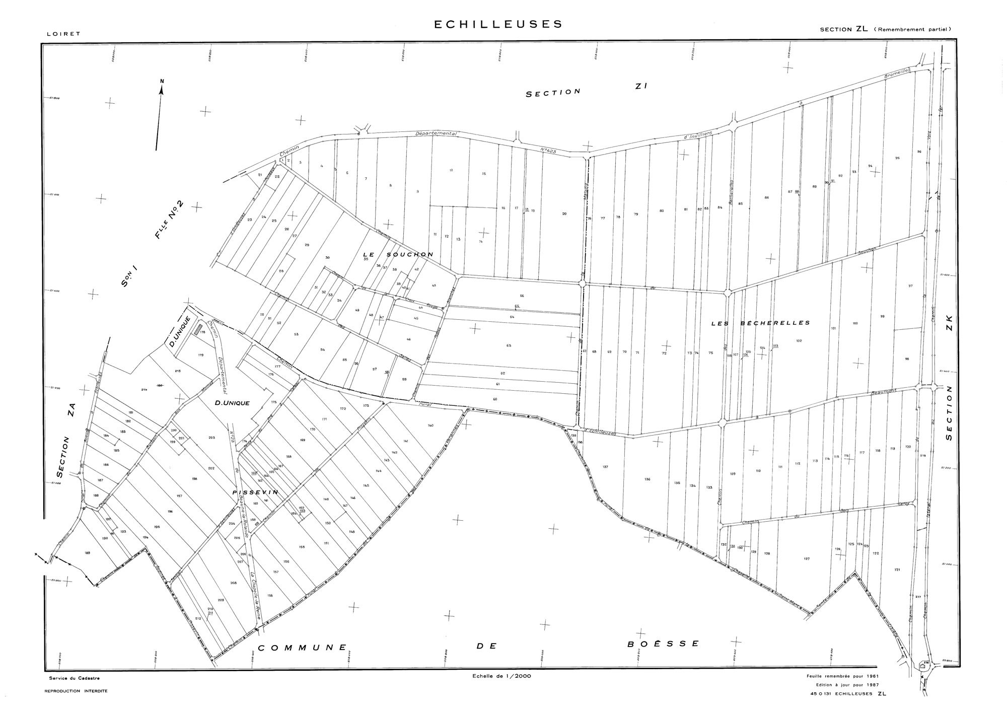 Echilleuses - Sections