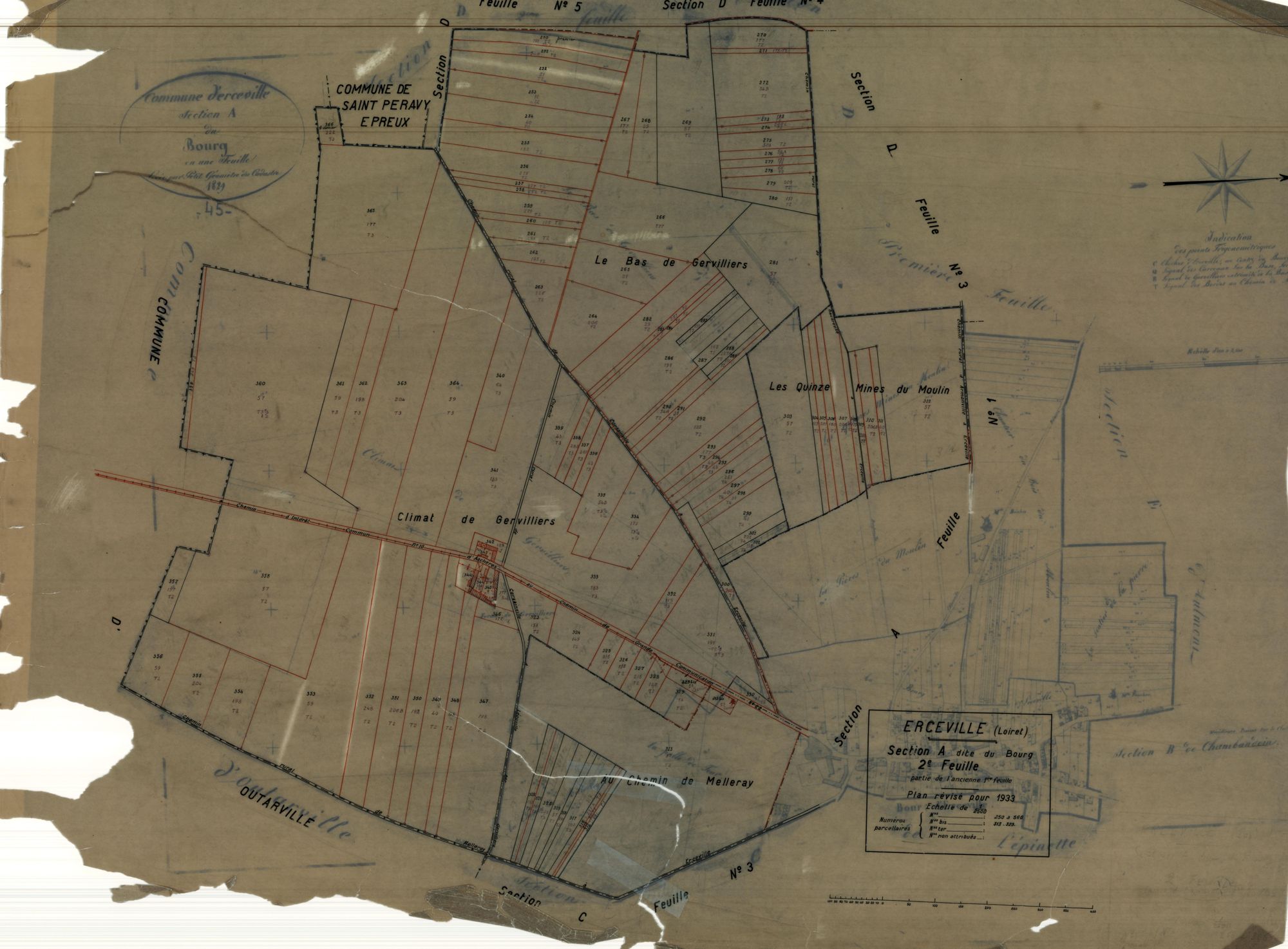 Erceville - Sections