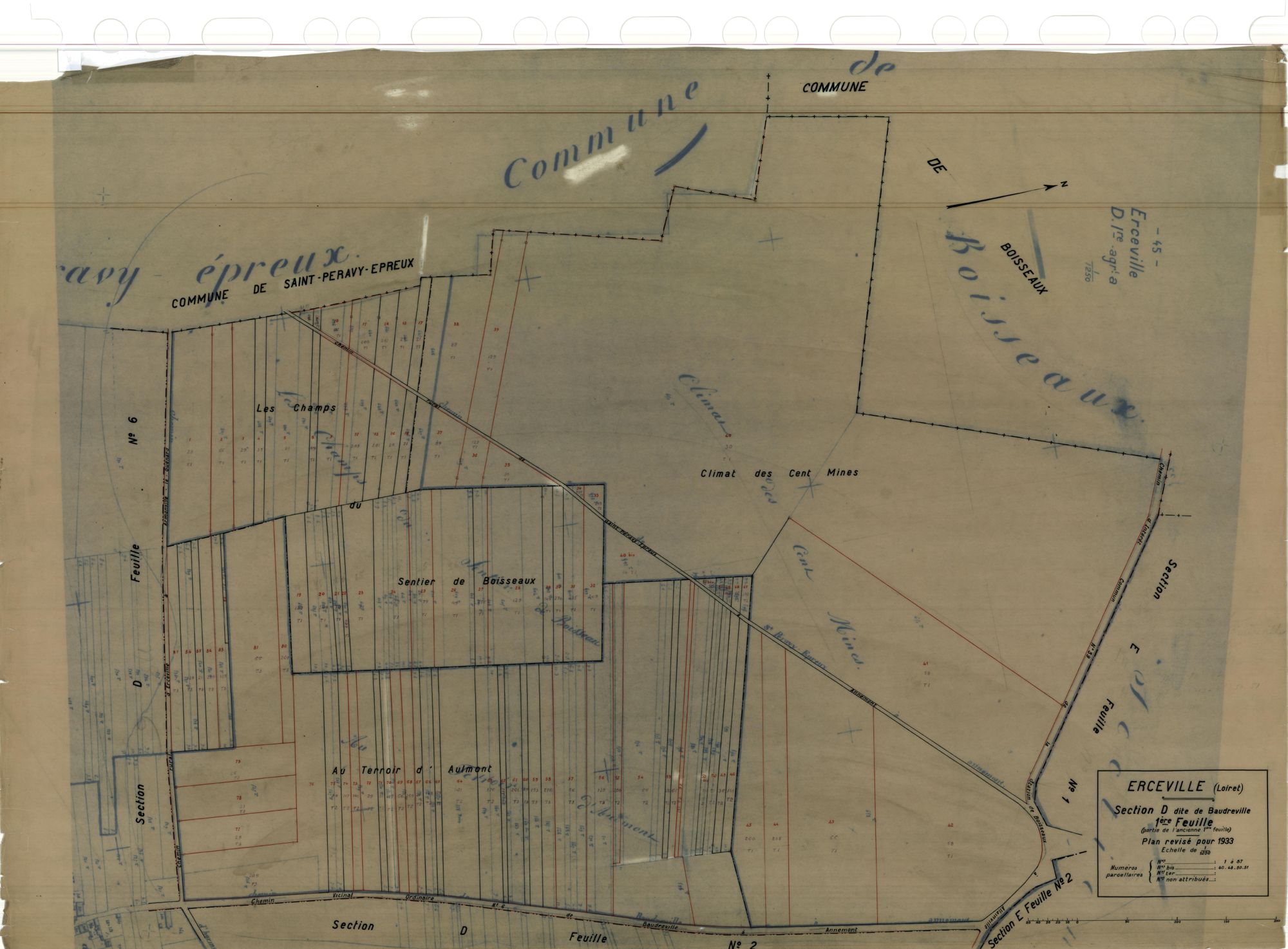 Erceville - Sections
