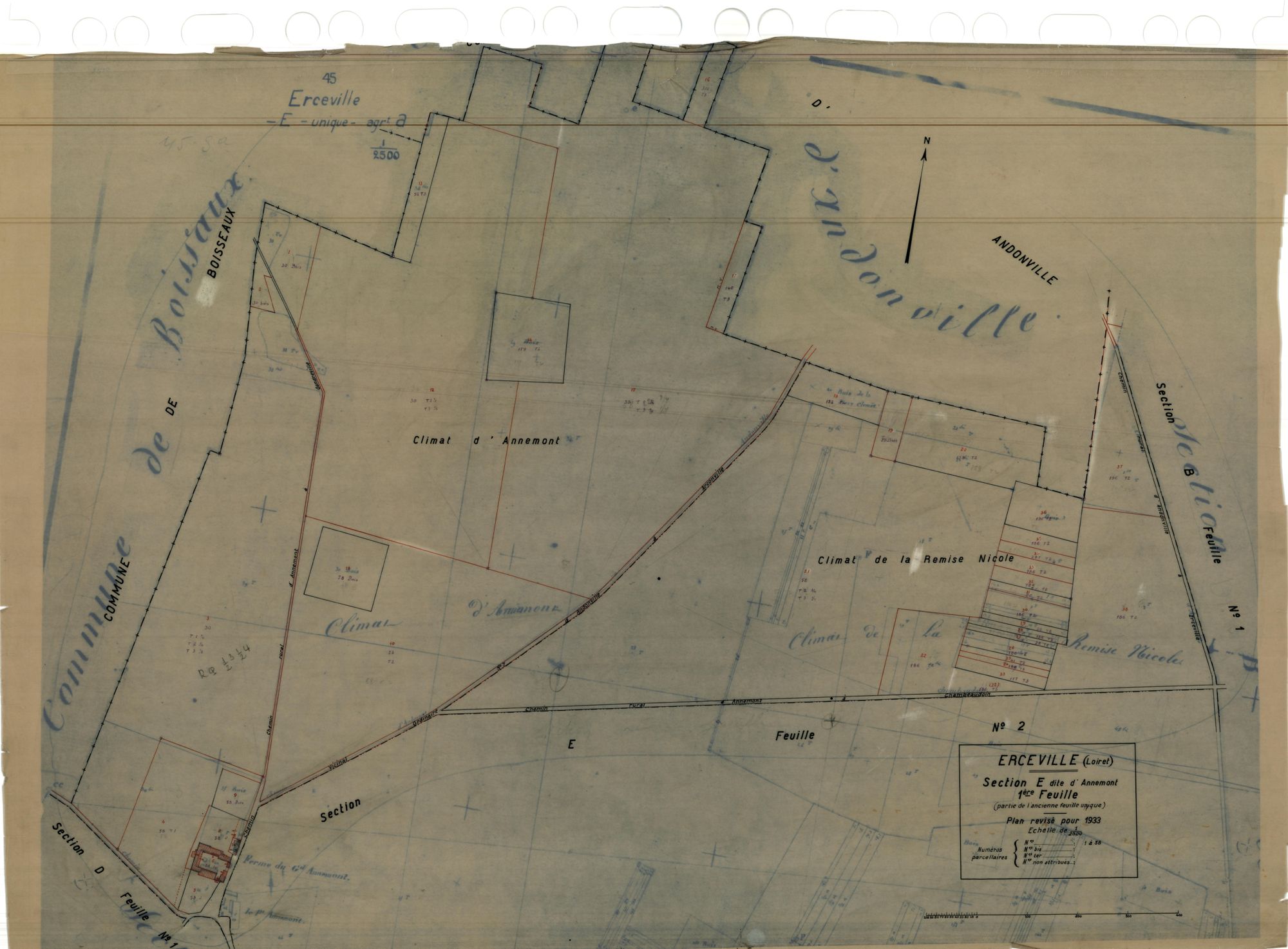 Erceville - Sections