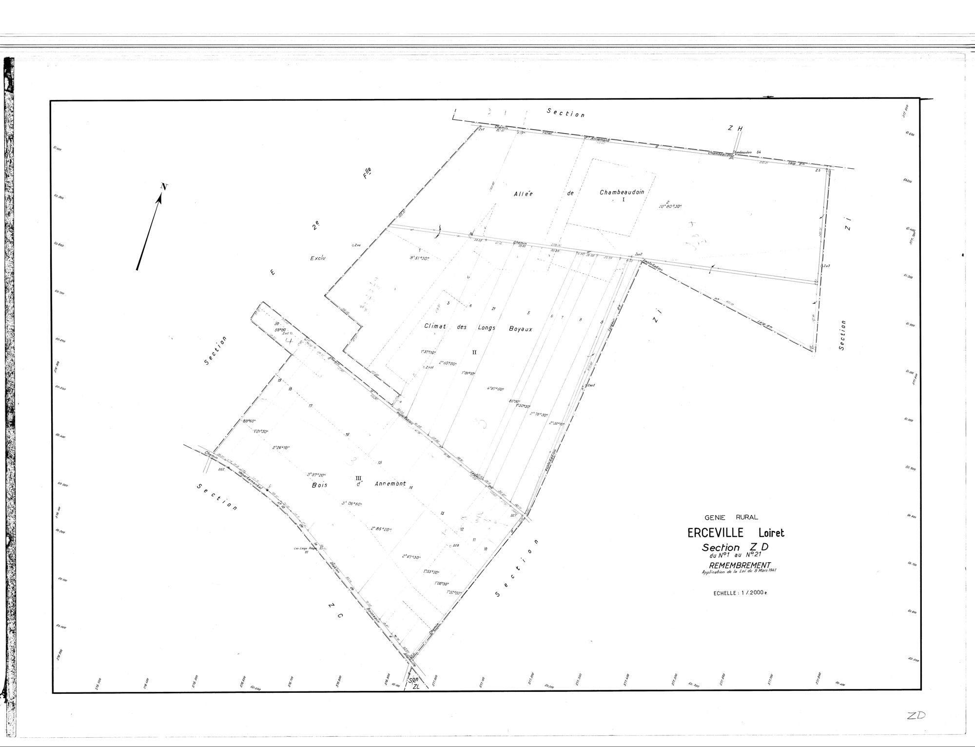 Erceville - Sections