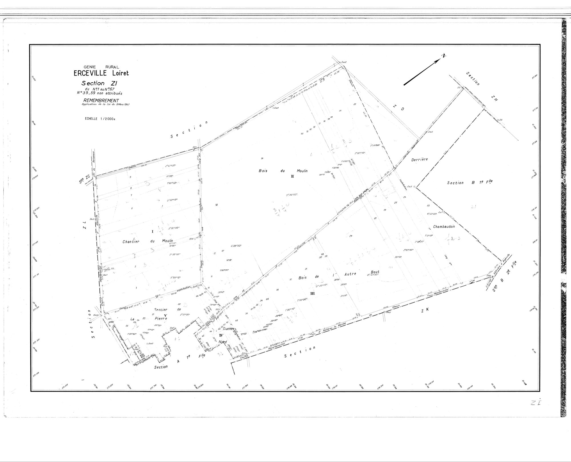 Erceville - Sections