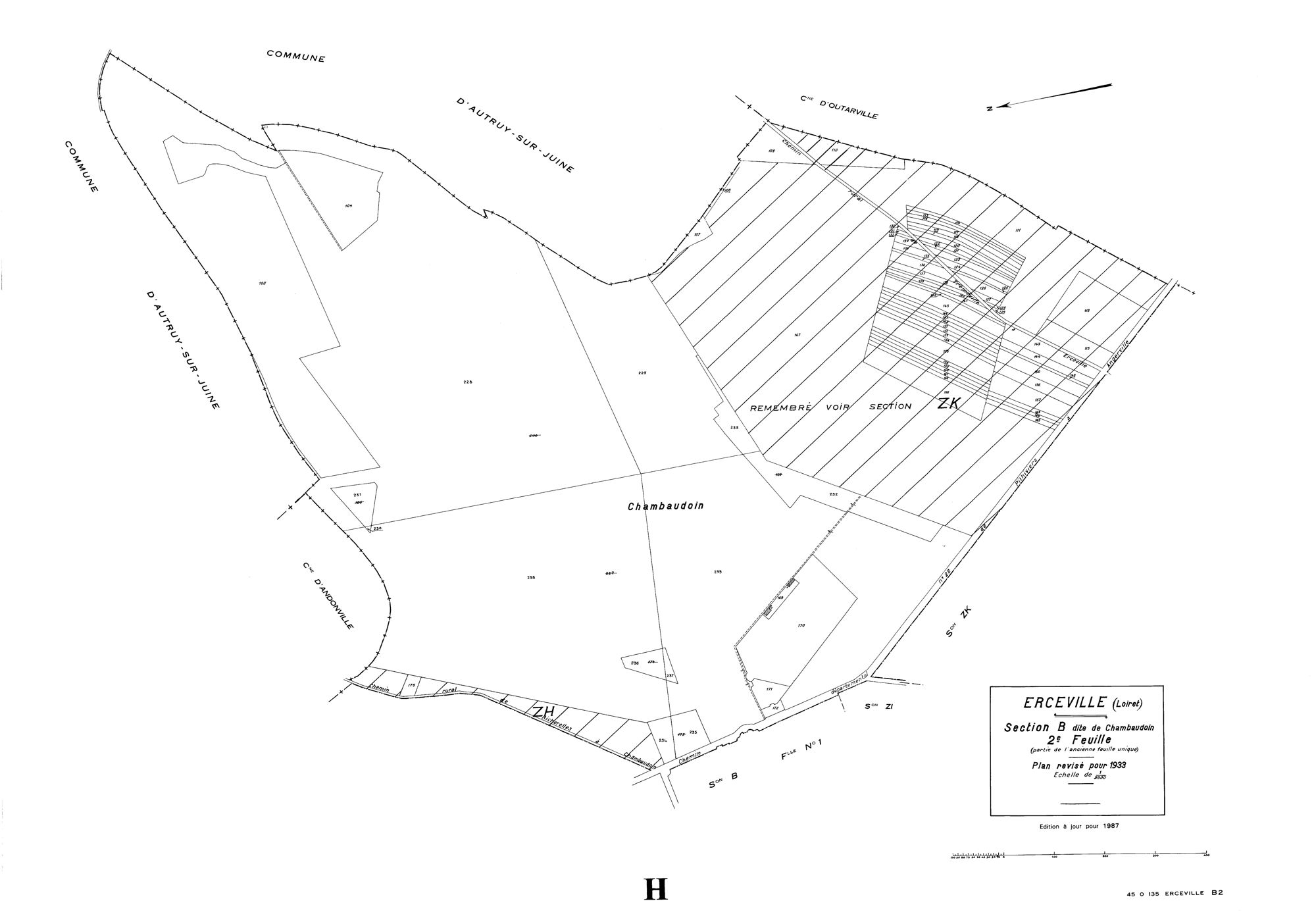 Erceville - Sections