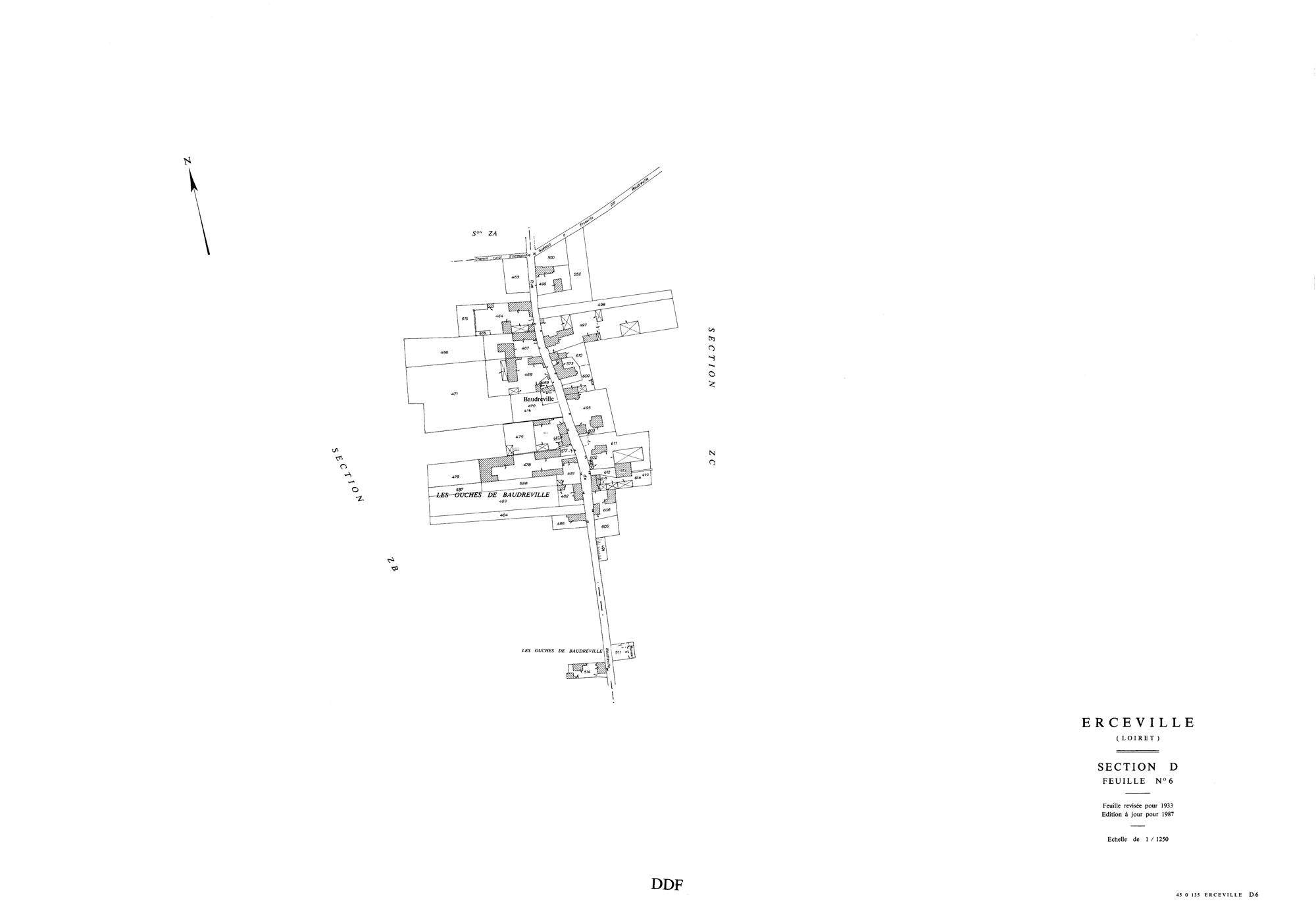 Erceville - Sections