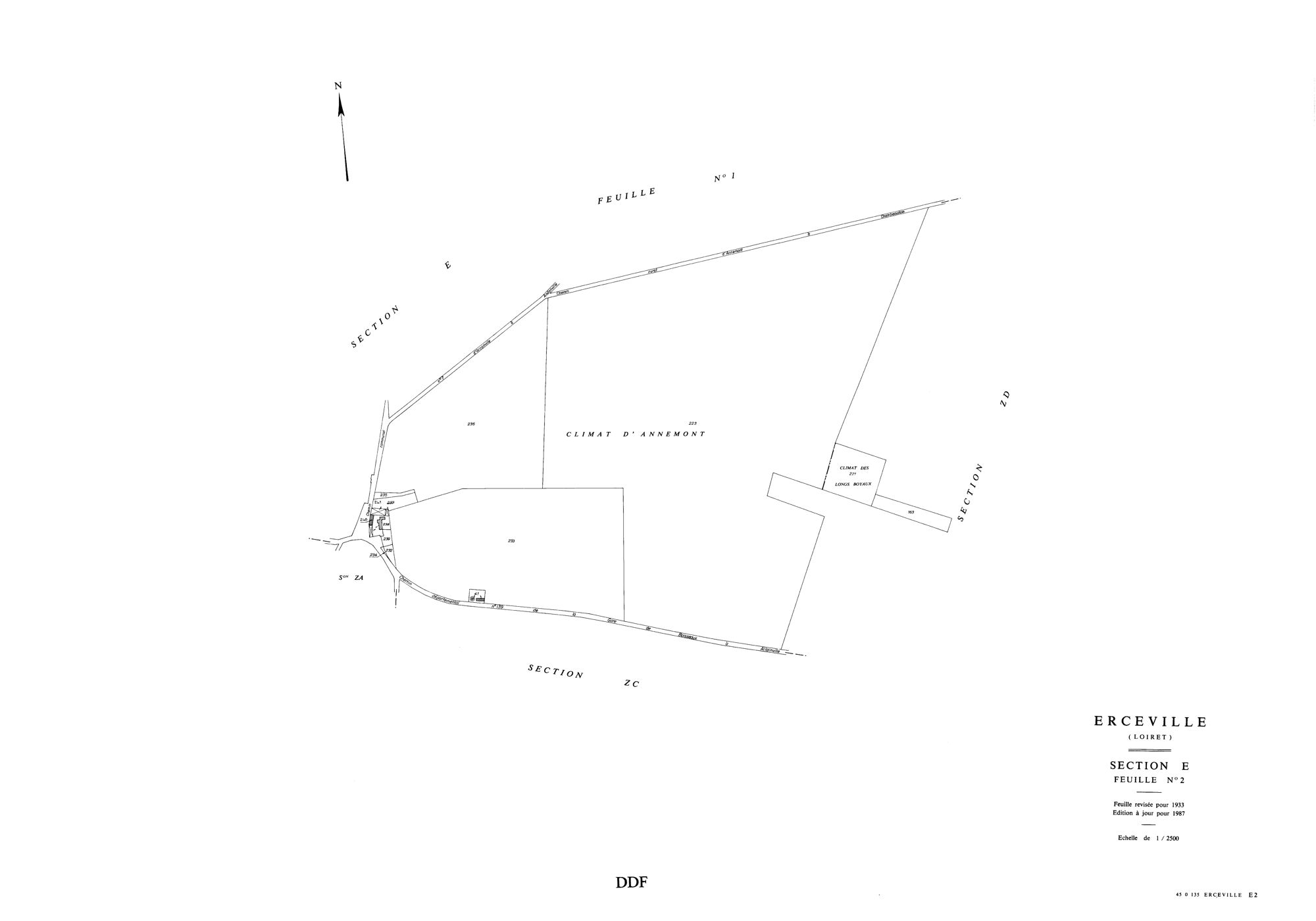 Erceville - Sections