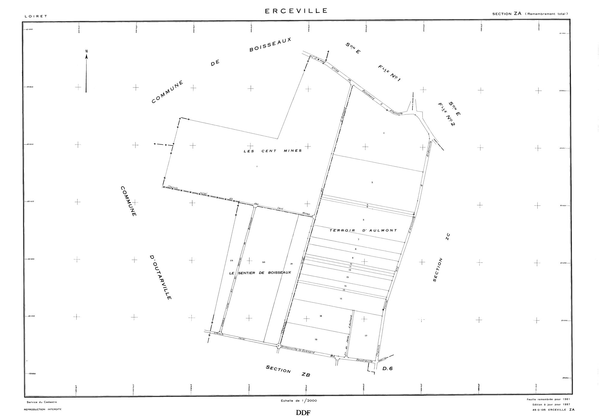 Erceville - Sections