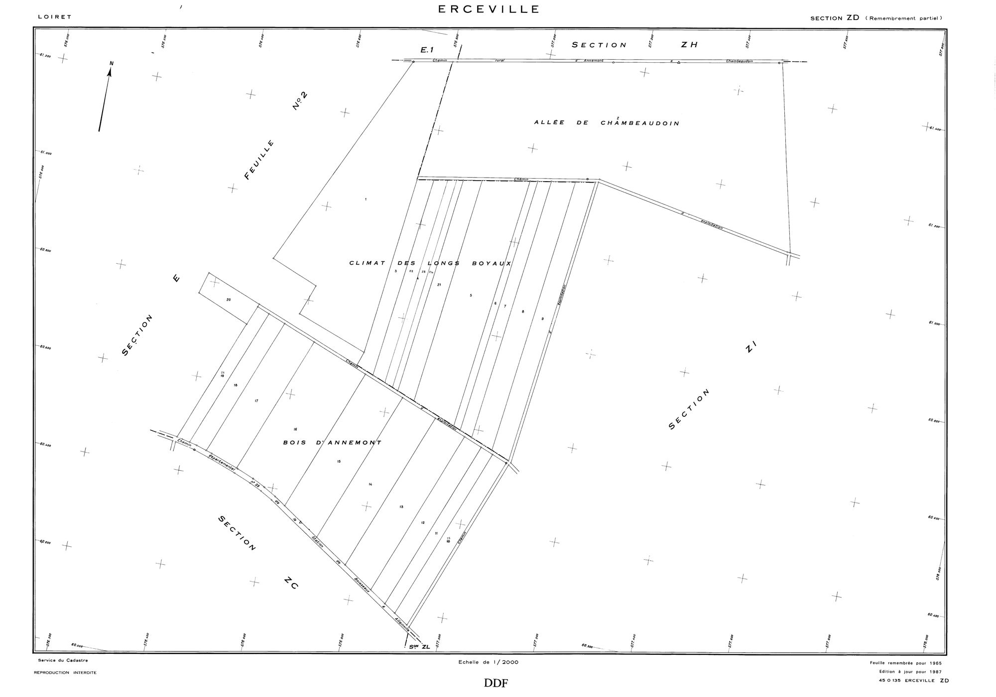 Erceville - Sections
