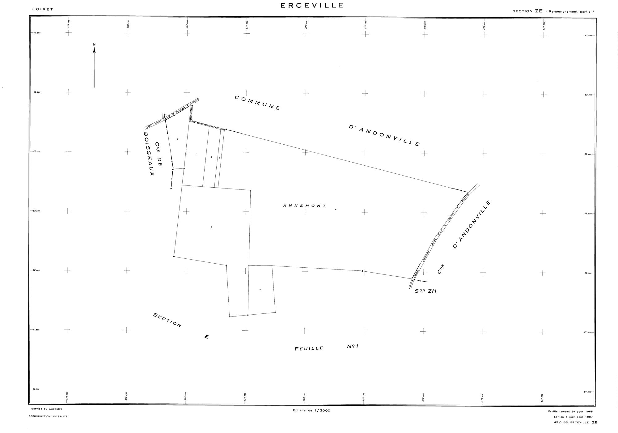 Erceville - Sections