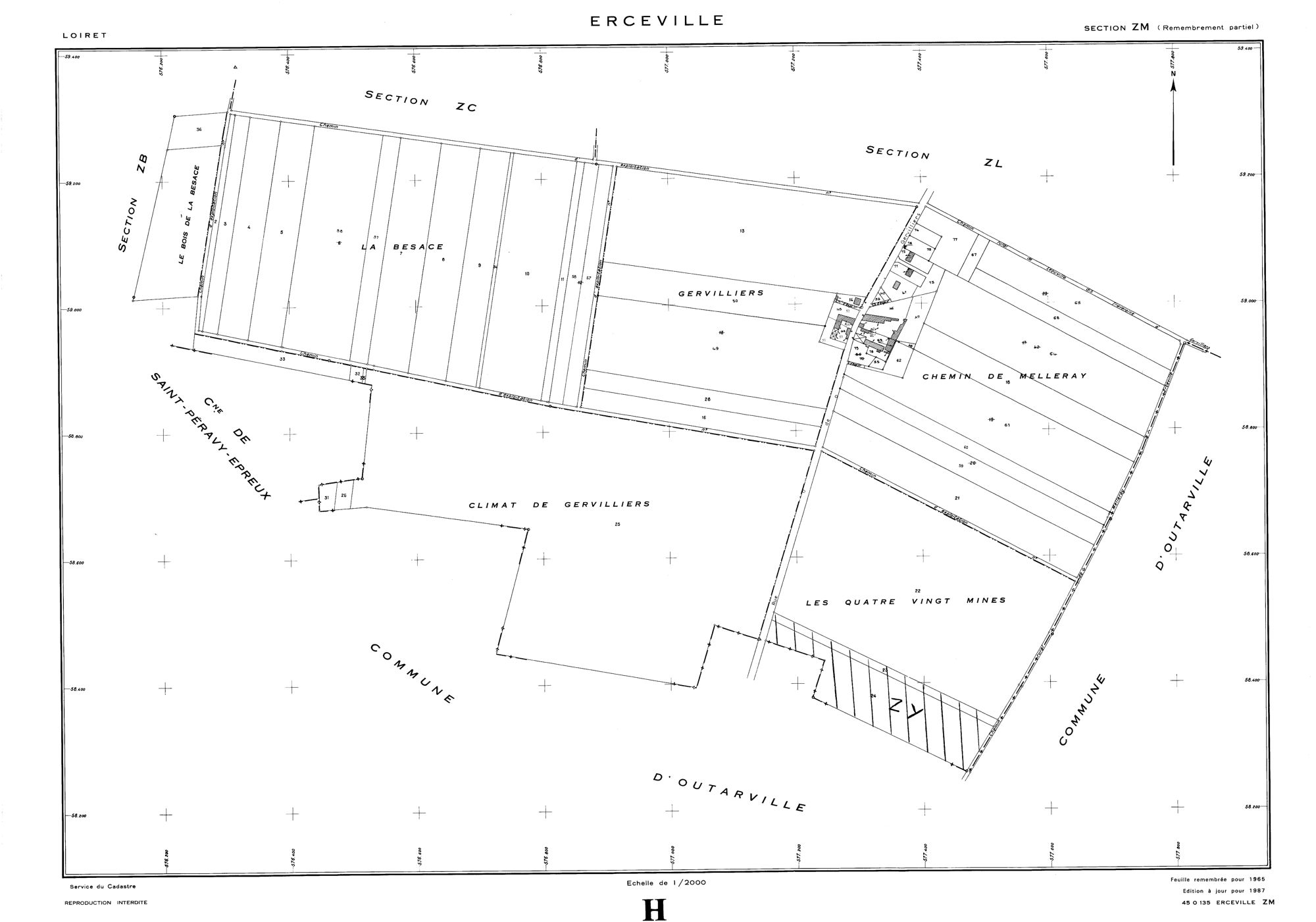Erceville - Sections