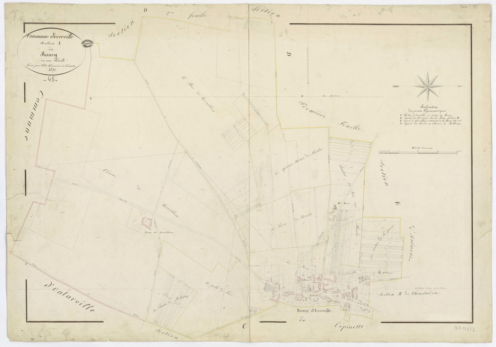 Erceville - Sections
