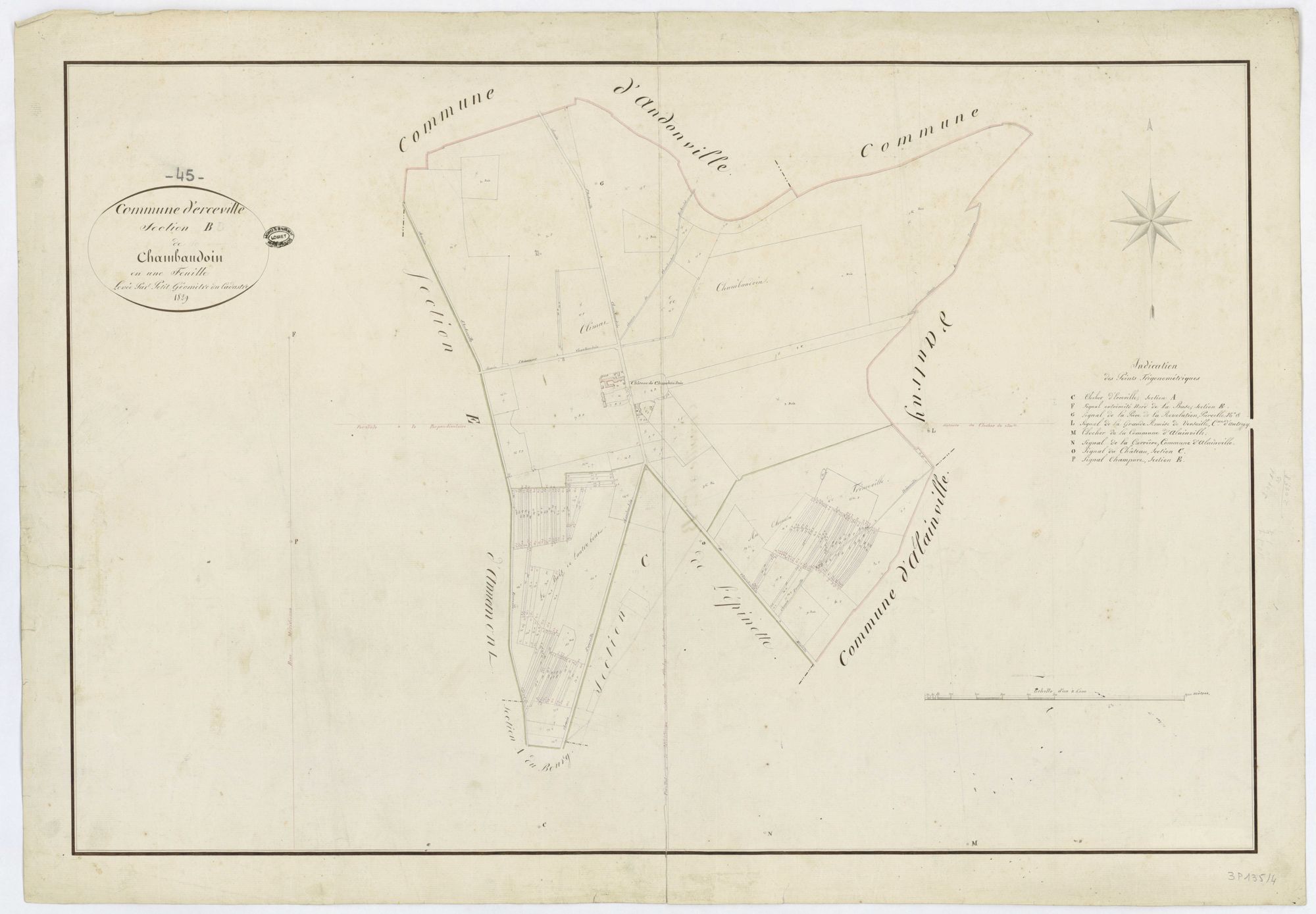 Erceville - Sections