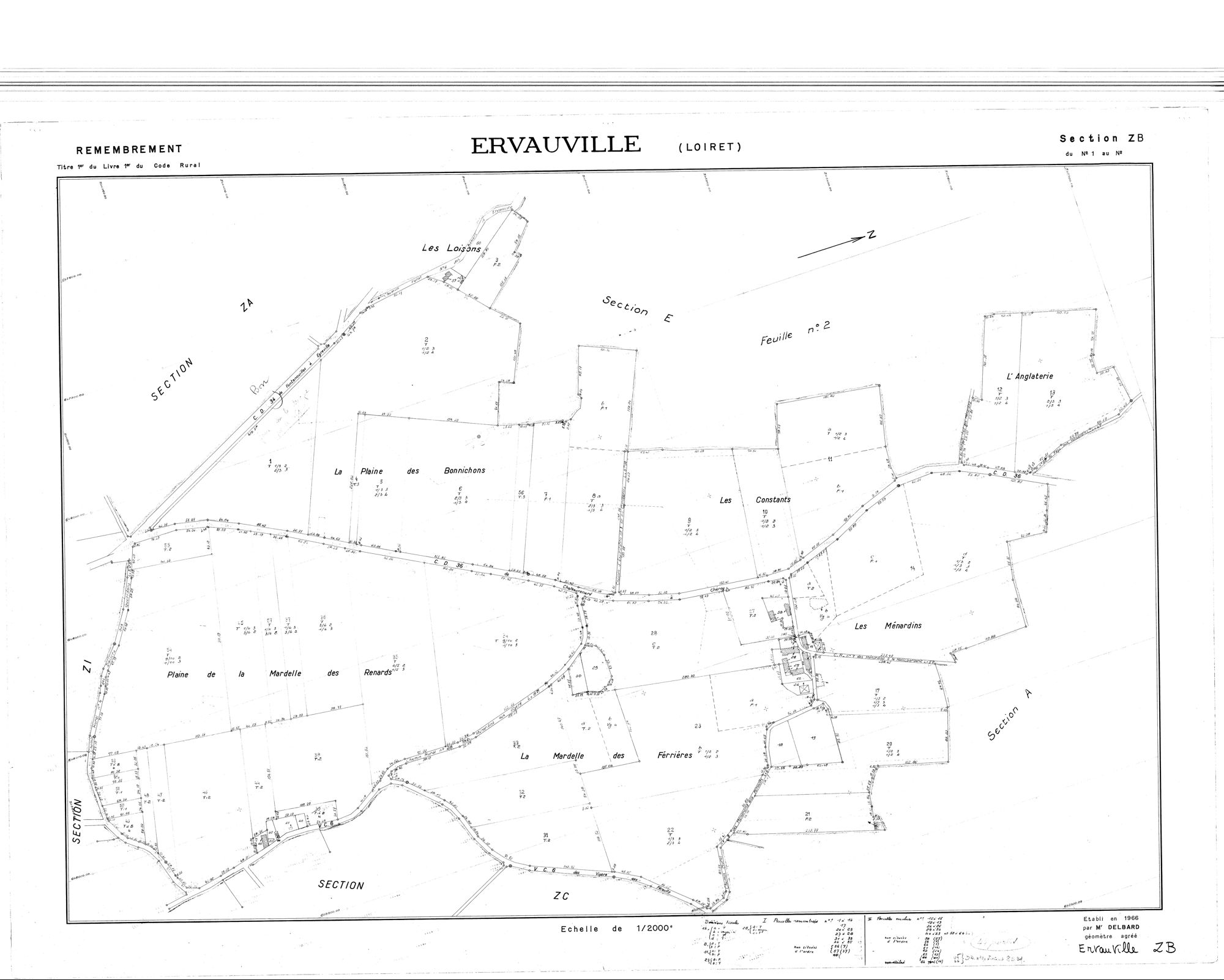 Ervauville - Sections