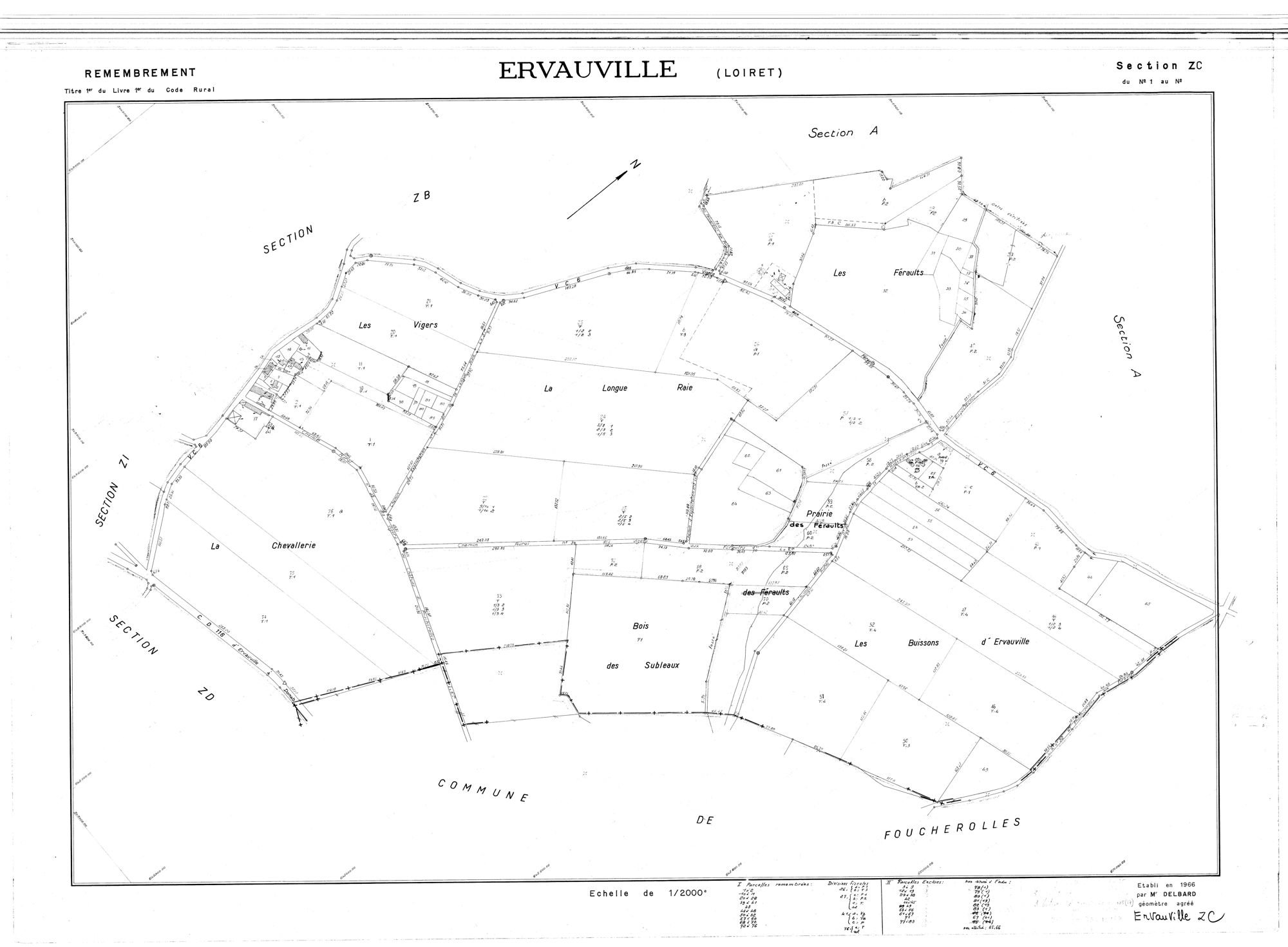 Ervauville - Sections