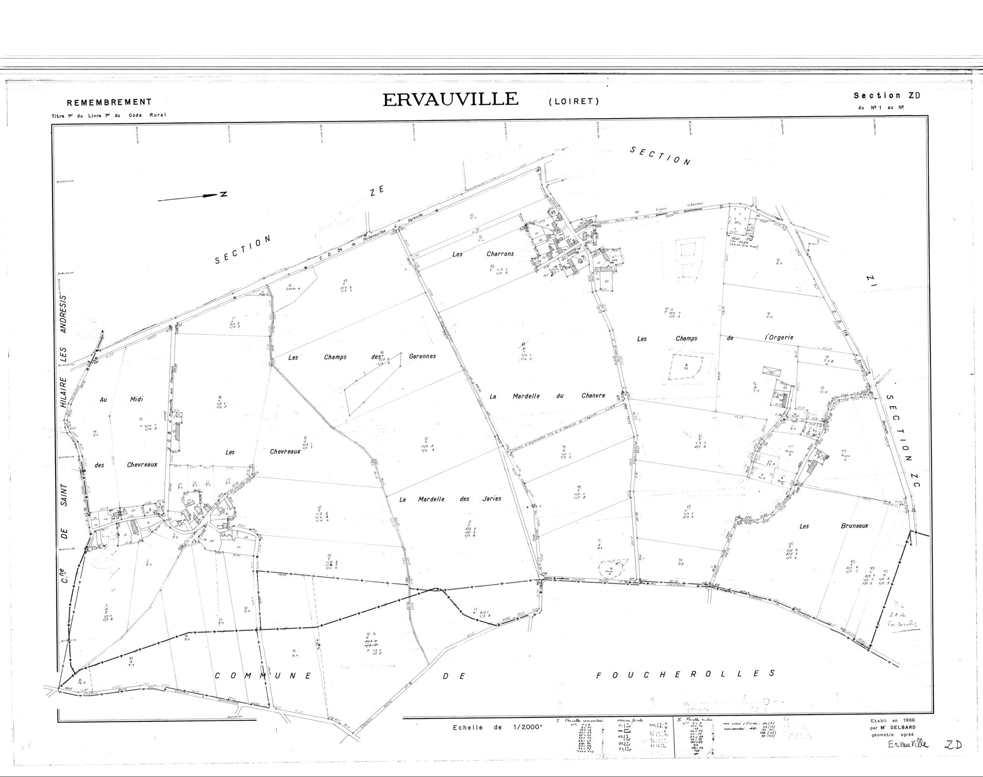 Ervauville - Sections