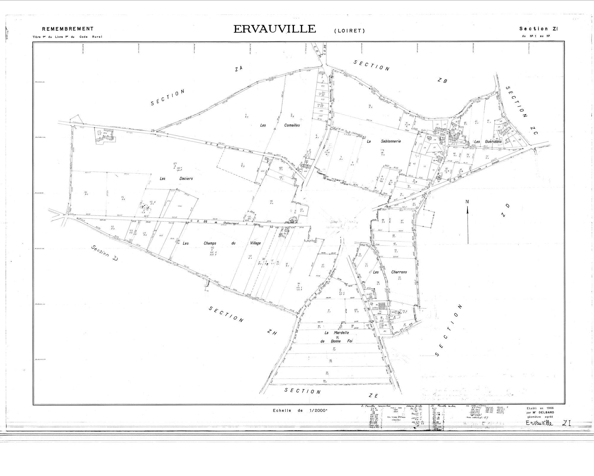 Ervauville - Sections